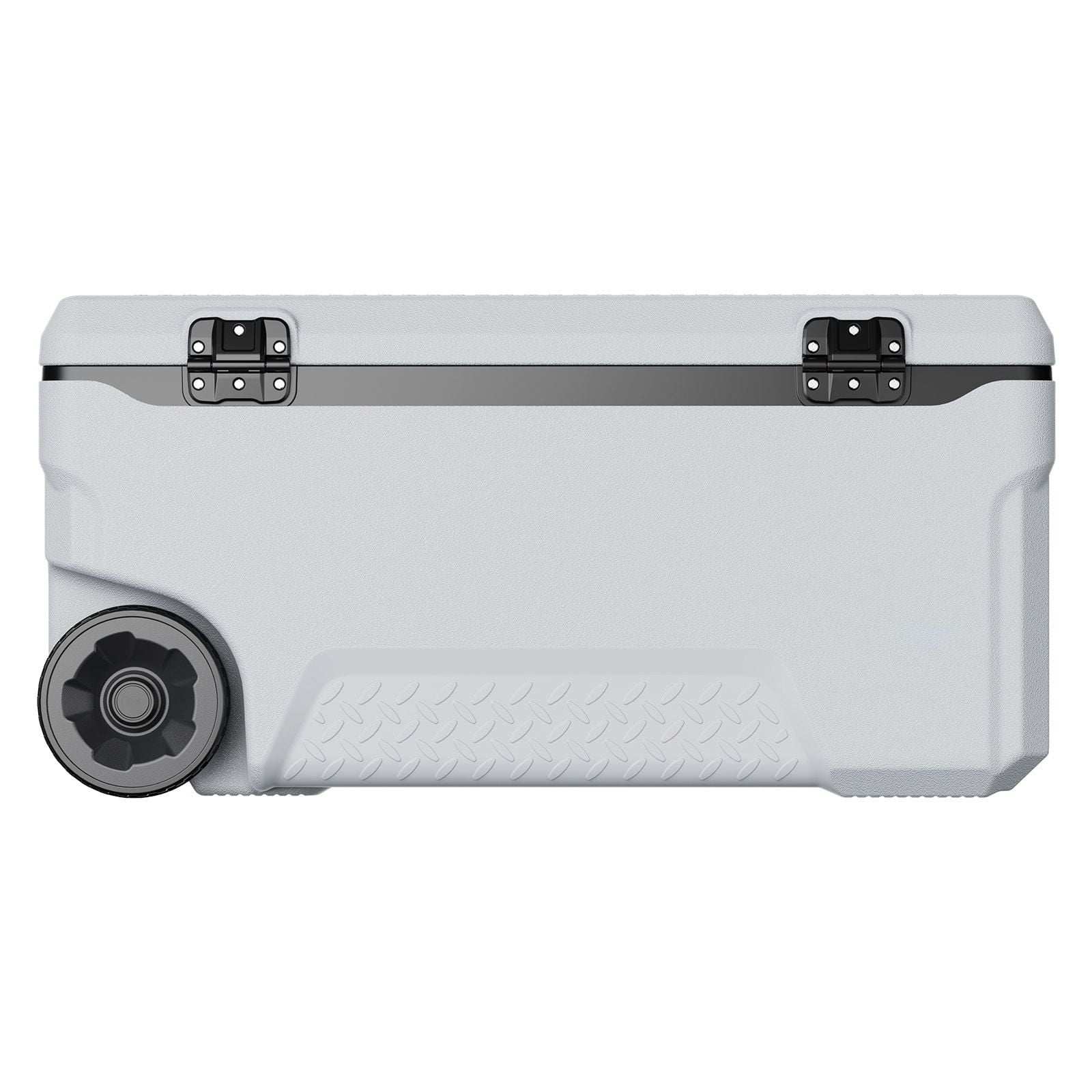 74 QT Wheeled Cooler - 120 Can Capacity Portable Ice Chest with Heavy-Duty Wheels & Cup Holders, Insulated Outdoor Cooler for Camping, Tailgating, Beach & BBQs, Leak-Proof Drain & Extended Cold Reten - Image 11
