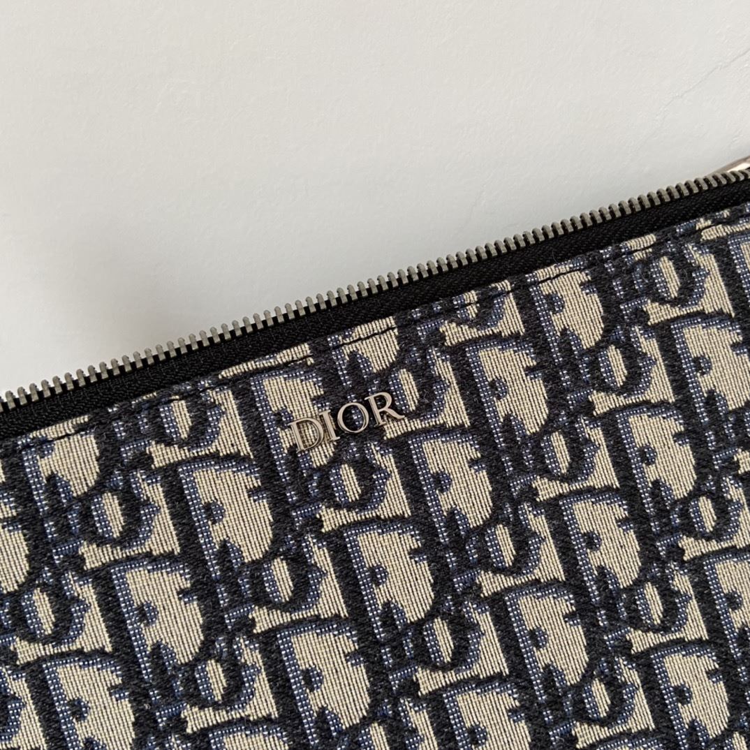 Oblique Jacquard A5 Pouch Beige For Women‎ 10.5 in/26.5cm CD 2ESCA338YSE_H05E1:1High-quality replica
