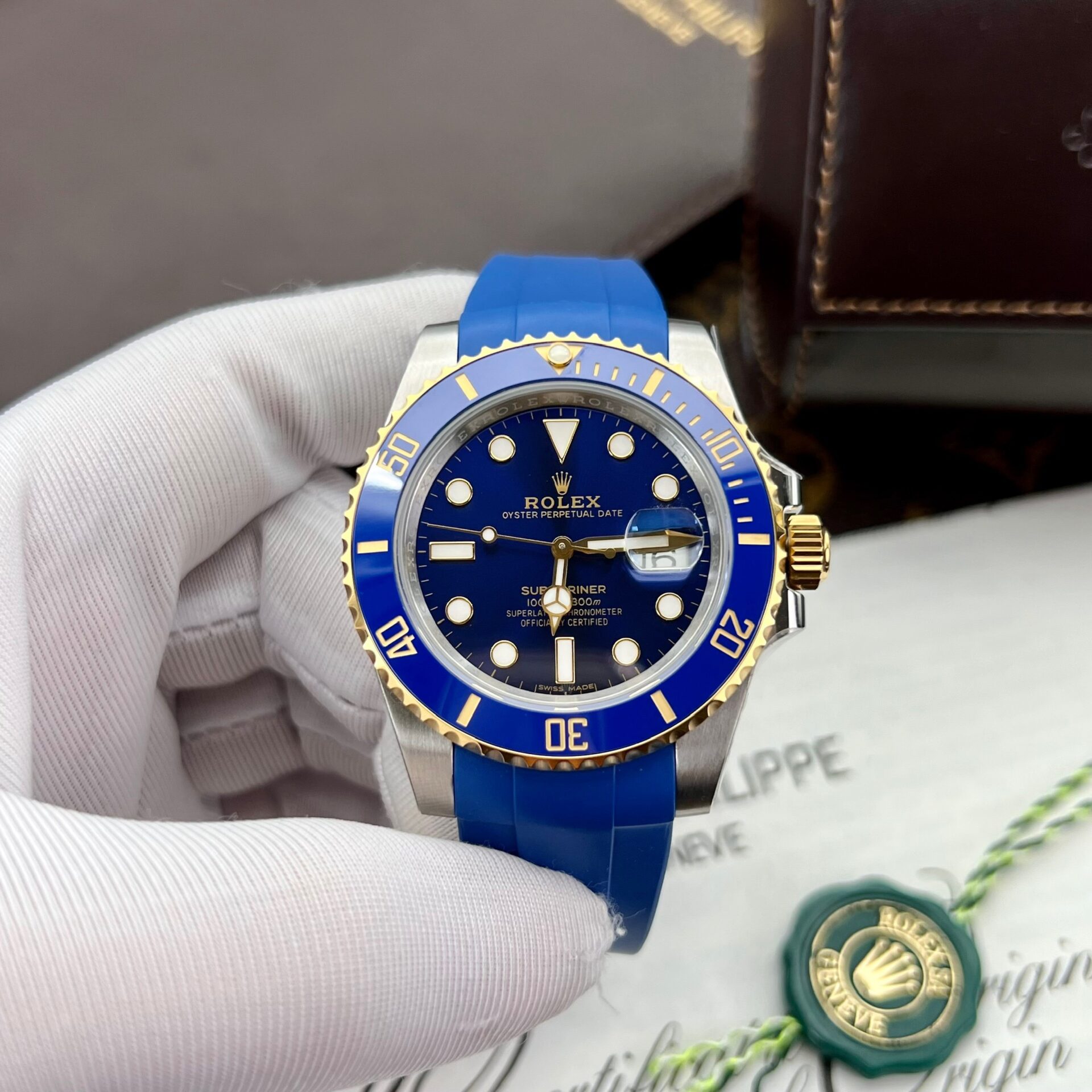 Rolex Submariner Replica Watches Blue Dial Clean Factory 40mm - Elite Watch Atelier
