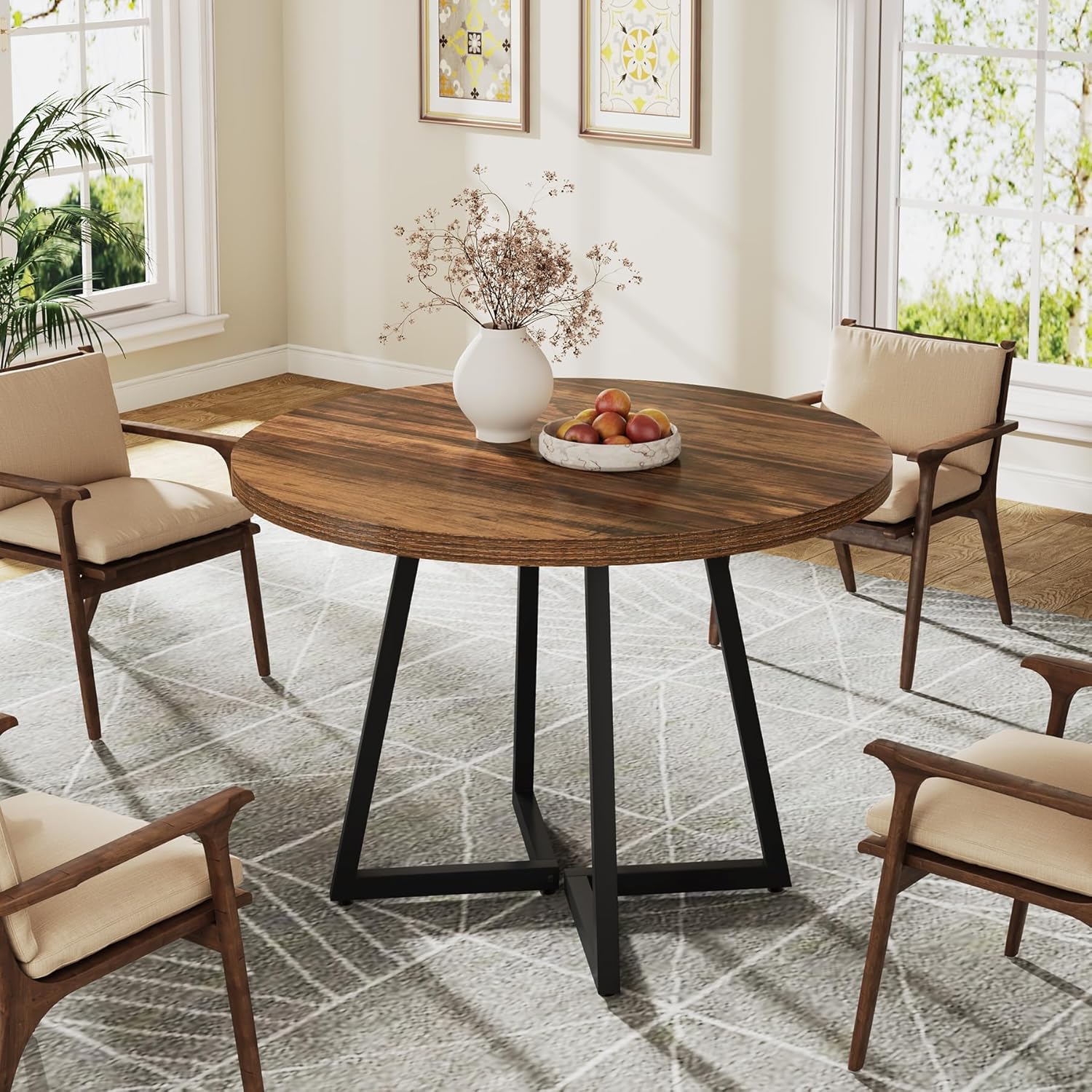 Tribesigns Round Dining Table for 2, 31.5