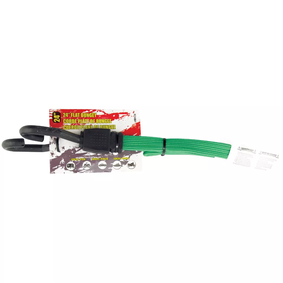 Erickson 3/4 In. x 24 In. Flat Bungee Cord, Green