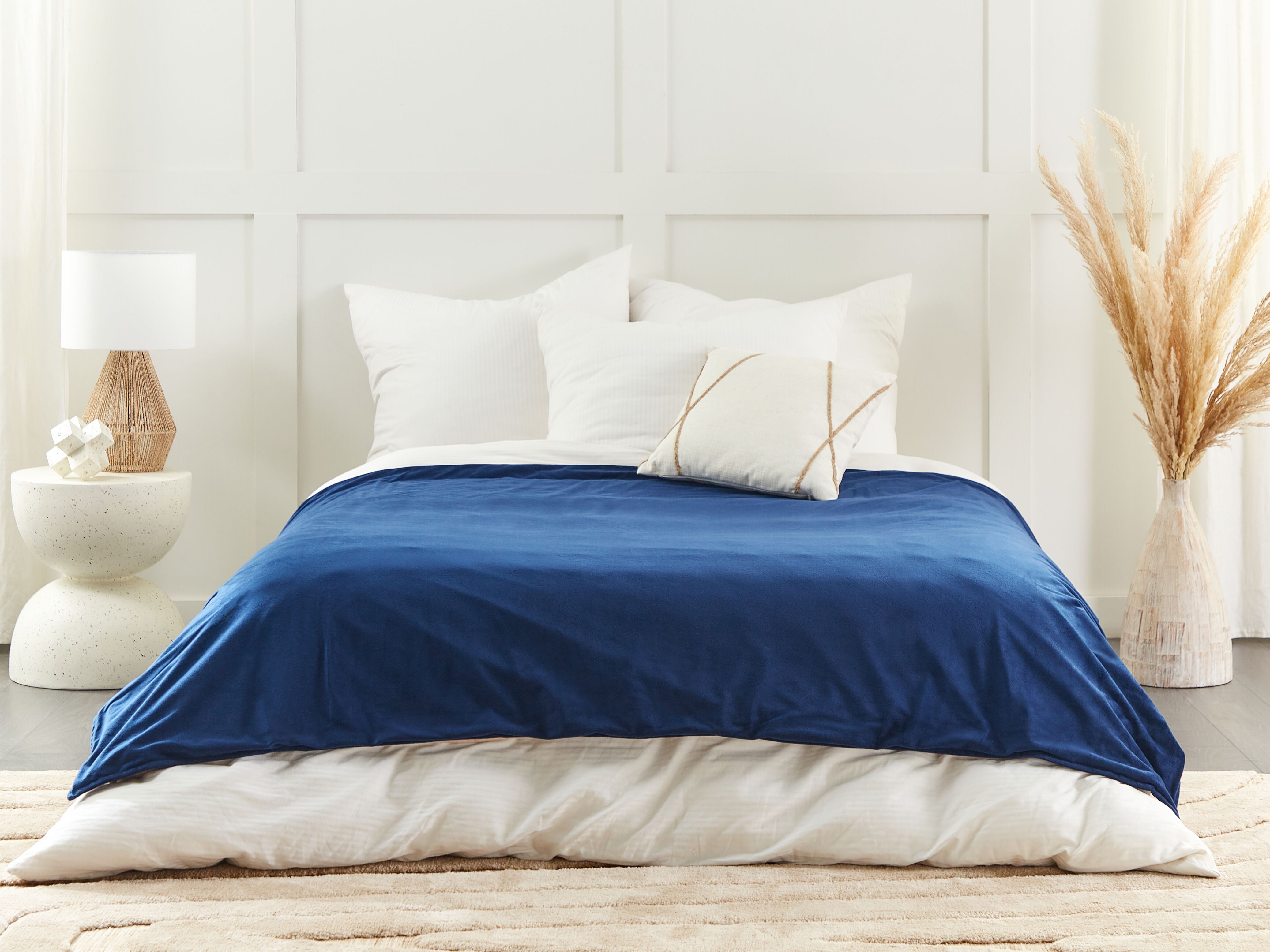 Weighted Blanket Cover 1100 RHEA 150 x 200 cm Navy Blue