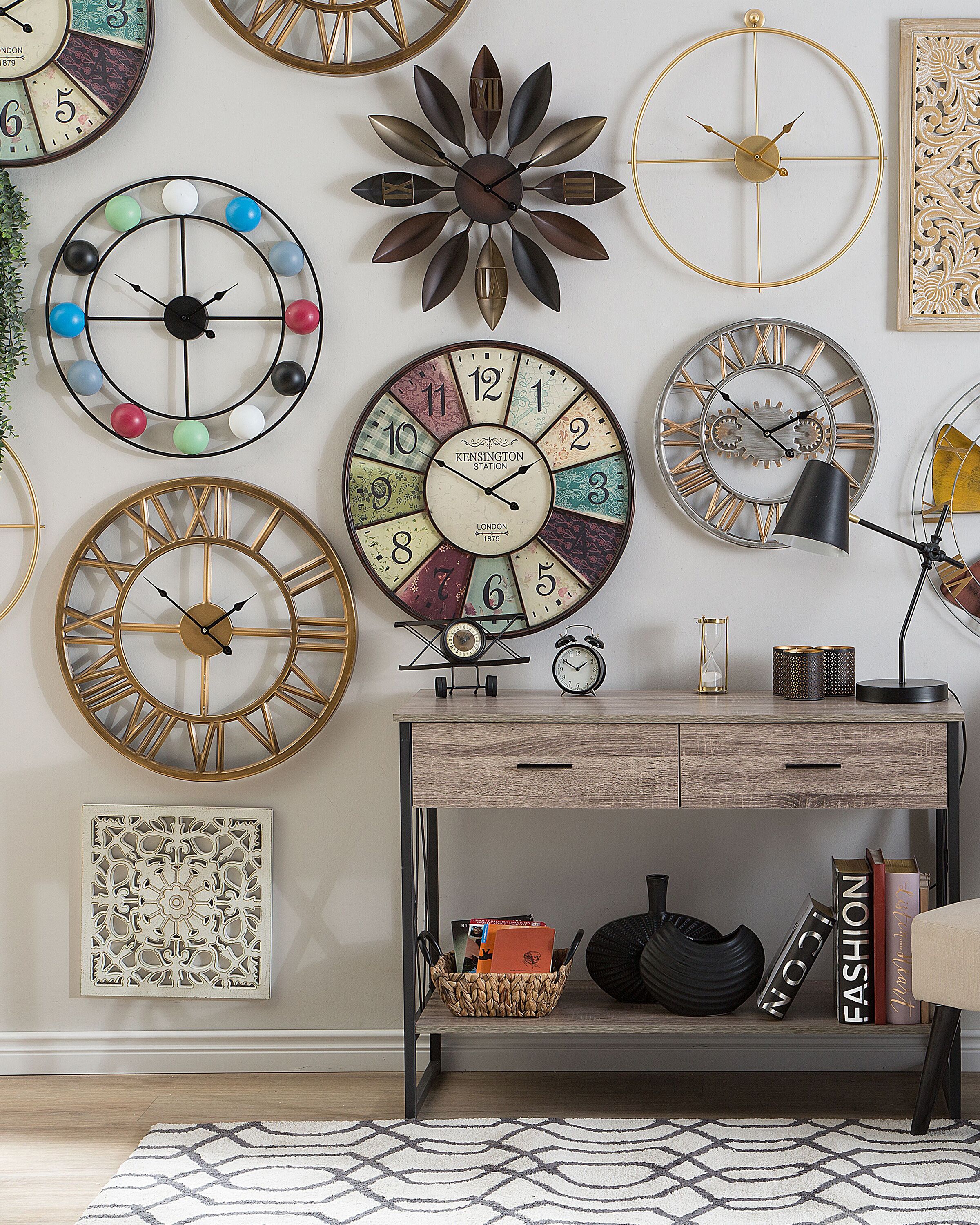 Wall Clock BEINWIL 55 cm Metal Brown