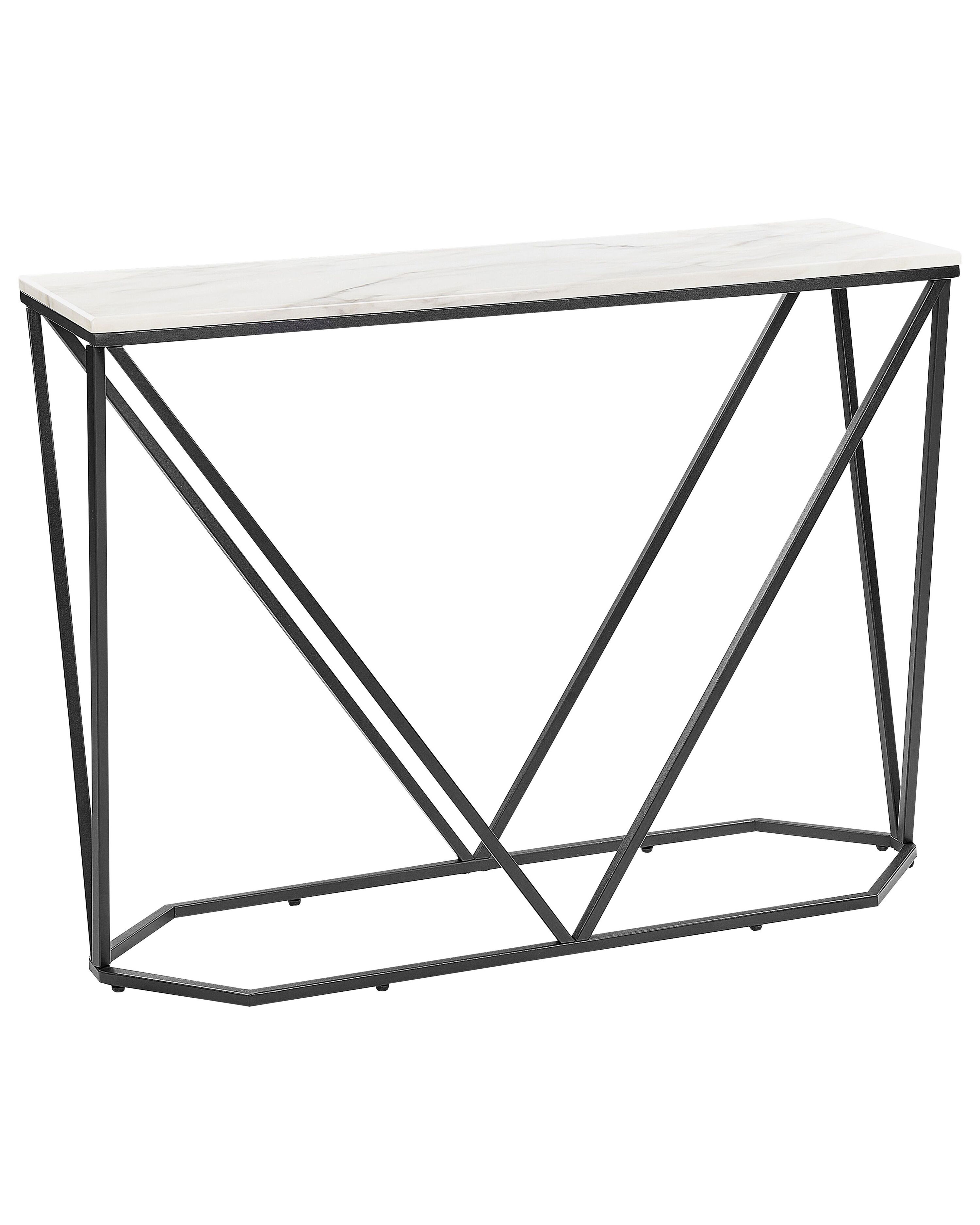 Console Table HAZEN Marble/ Black