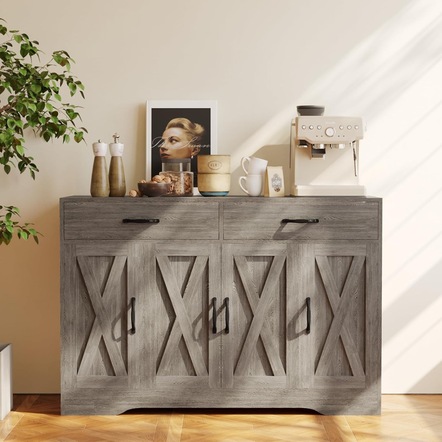 Sideboard Cabinet with Drawers, 47