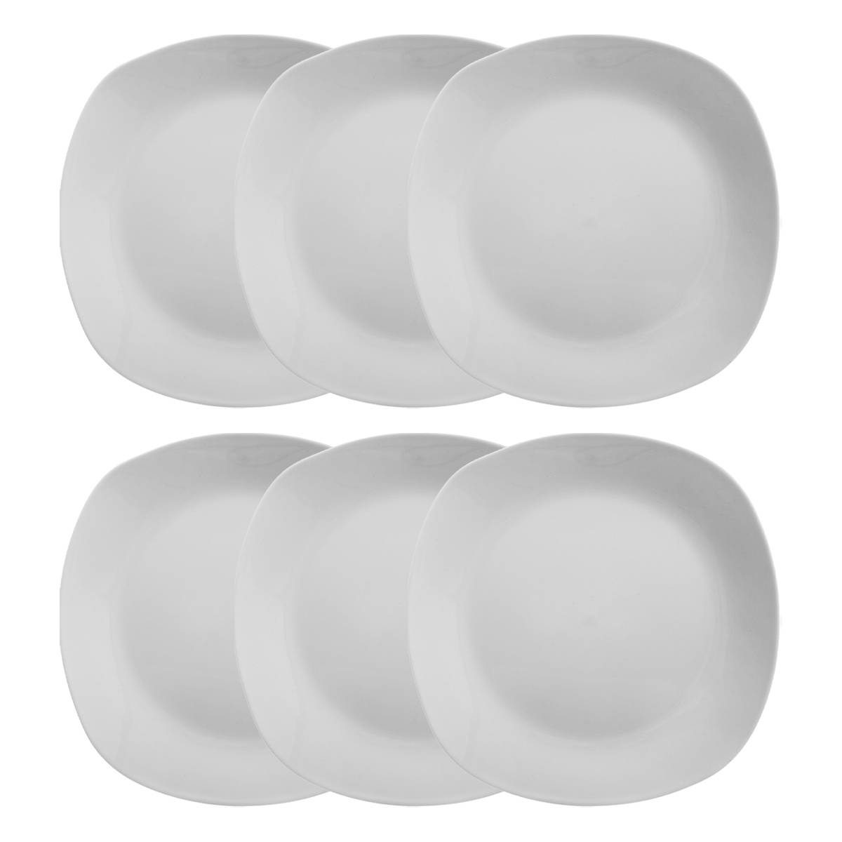 Set of 6 dinner plates "Plaza" D.25 cm