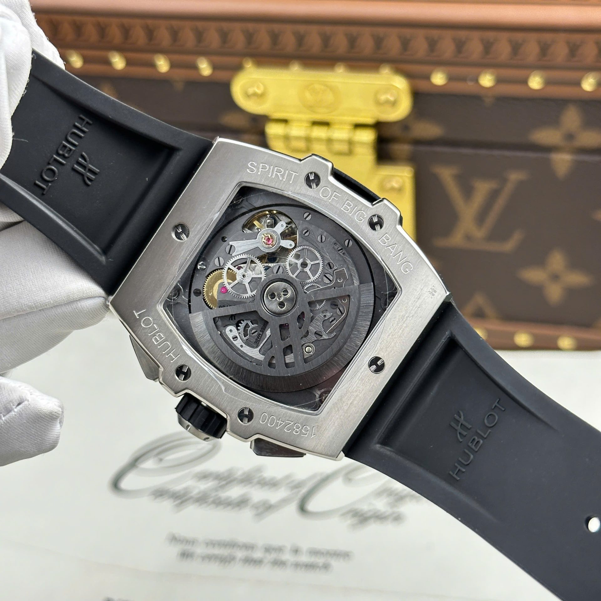 Hublot Spirit Of Big Bang Titanium Replica Watches Rubber Strap BBF Factory 42mm - Top club