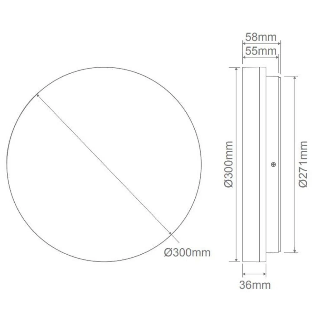 Domus SUNSET - 15W/25W/35W Colour Switchable LED Ceiling Light IP54 - TRIO