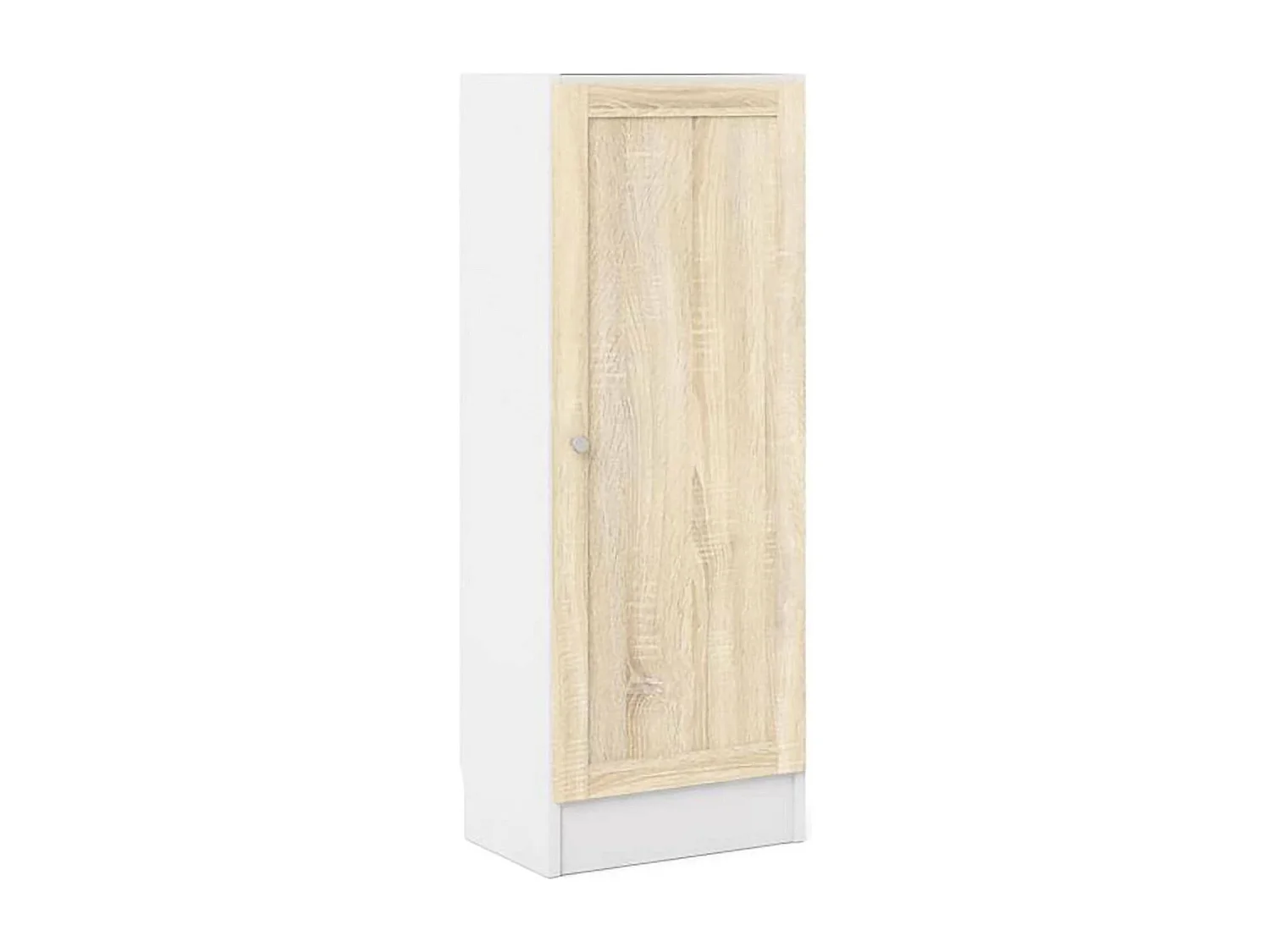 Bibliothèque Amedee, 2 étagères, 41x28x107h cm blanc, 1 porte, 3 compartiments