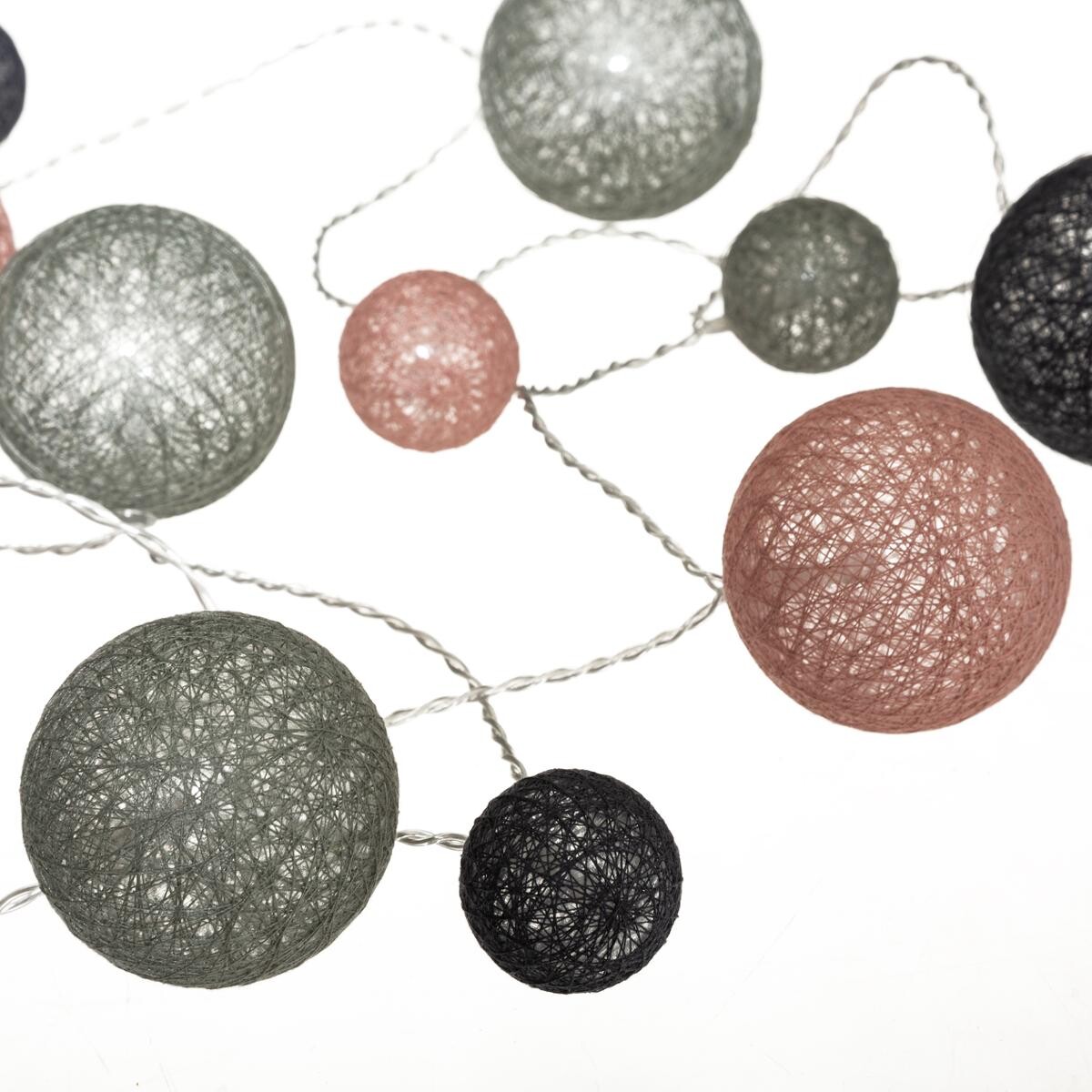 Battery powered LED garland "Wond" 20 balls, L.210 cm