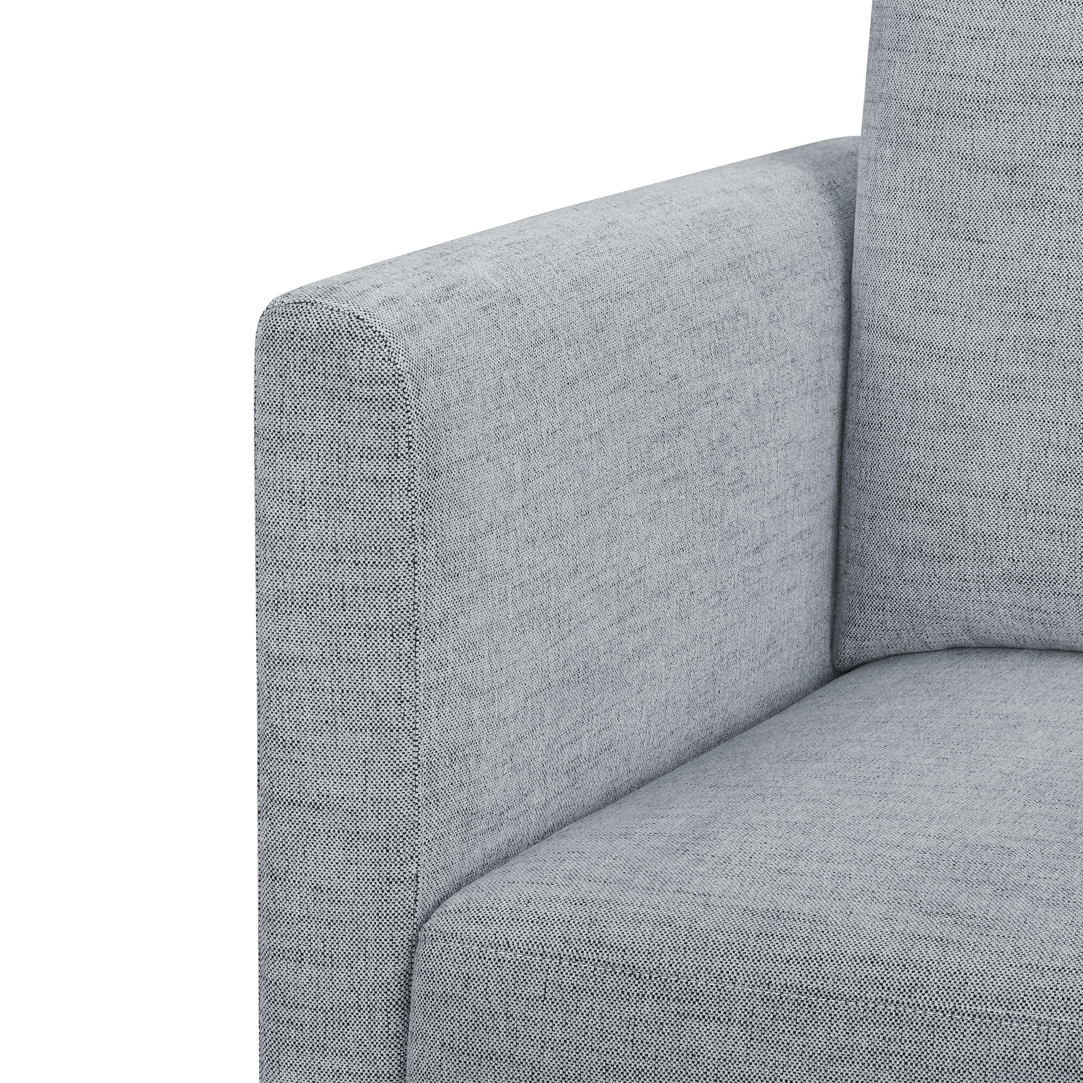 Beautiful Drew Modular Sectional Sofa with Ottoman by Drew Barrymore, Gray Fabric - Image 12