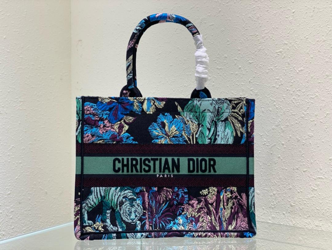 Medium Dior Book Tote Blue Multicolor For Women M1296ZEUP_M928- 36 Cm/ 14 Inches