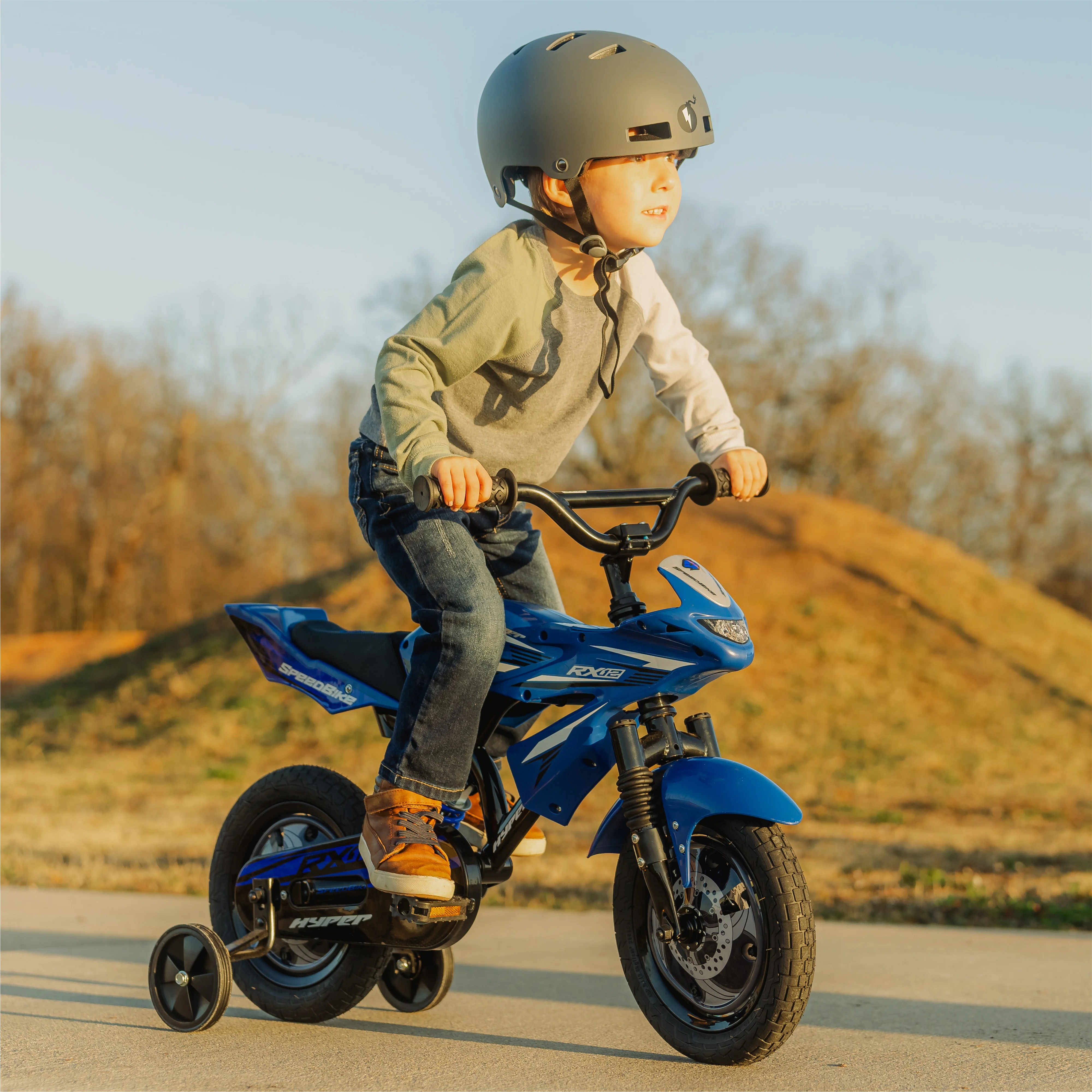 12" Hyper Speed Bike, Childs Bicycle; Kids Ages 2-4 Years Old, Blue, Character Group: Speed - Image 7