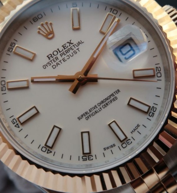 Replica Rolex DateJust 41mm 126333 YG Wrapped White Dial SS/YG Jubilee Bracelet A2824 - Elite Watch Atelier