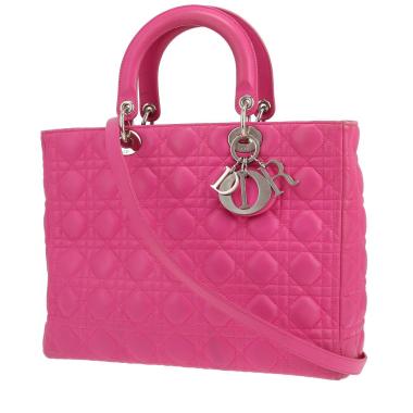 Dior Lady Dior handbag in pink leather cannage1:1High-quality replica