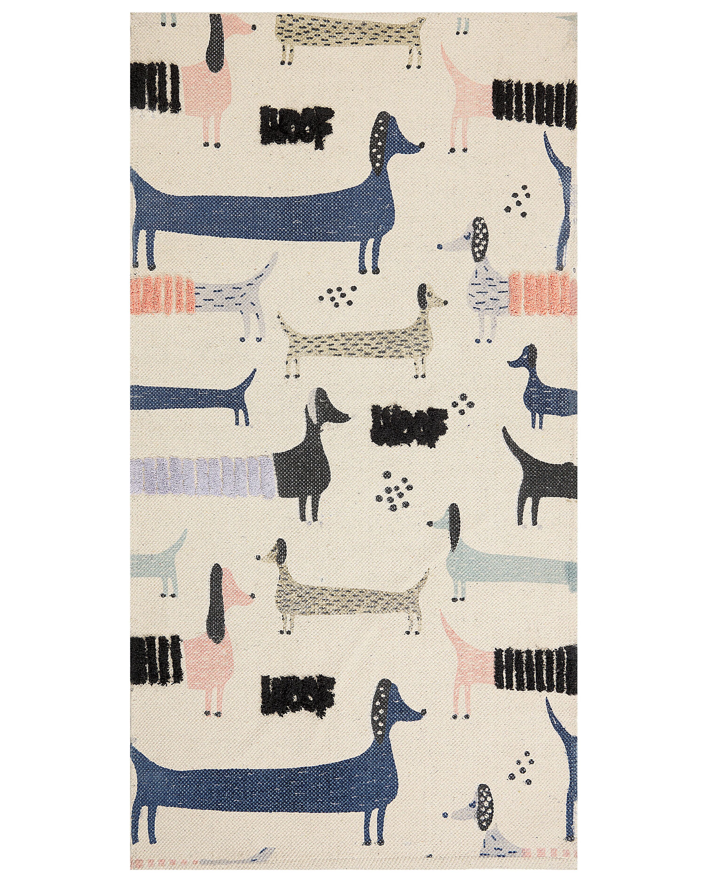Kids Rug TEMIAJ Multicolour 80 x 150 cm Cotton