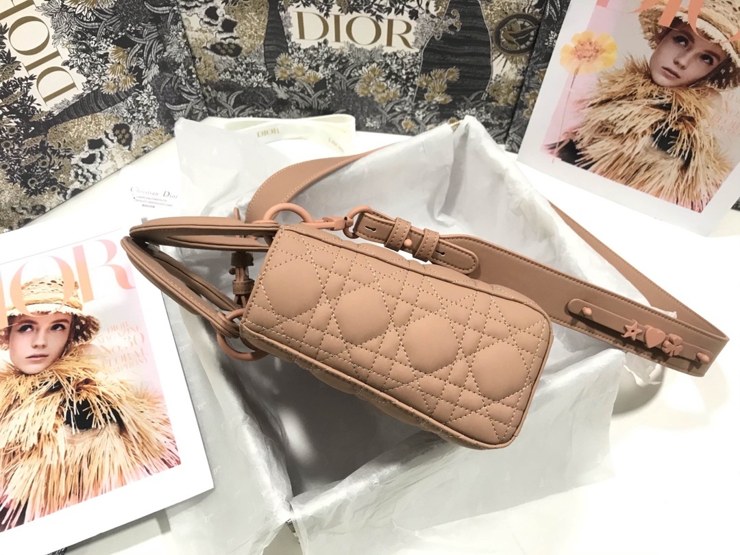 Christian Dior Smal Lady Dior My ABCDIOR Bag Brown For Women 8in/20cm CD1:1High-quality replica