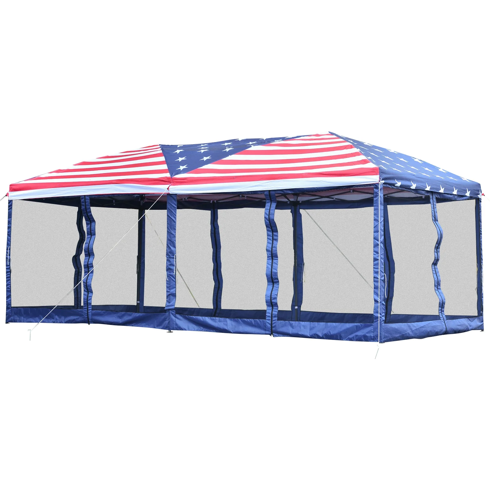 Outsunny 10' x 20' Pop Up Canopy Tent with Netting, Heavy Duty Large Party Tent, Instant Sun Shelter with Carry Bag for Backyard Garden Patio, Beige - Image 29