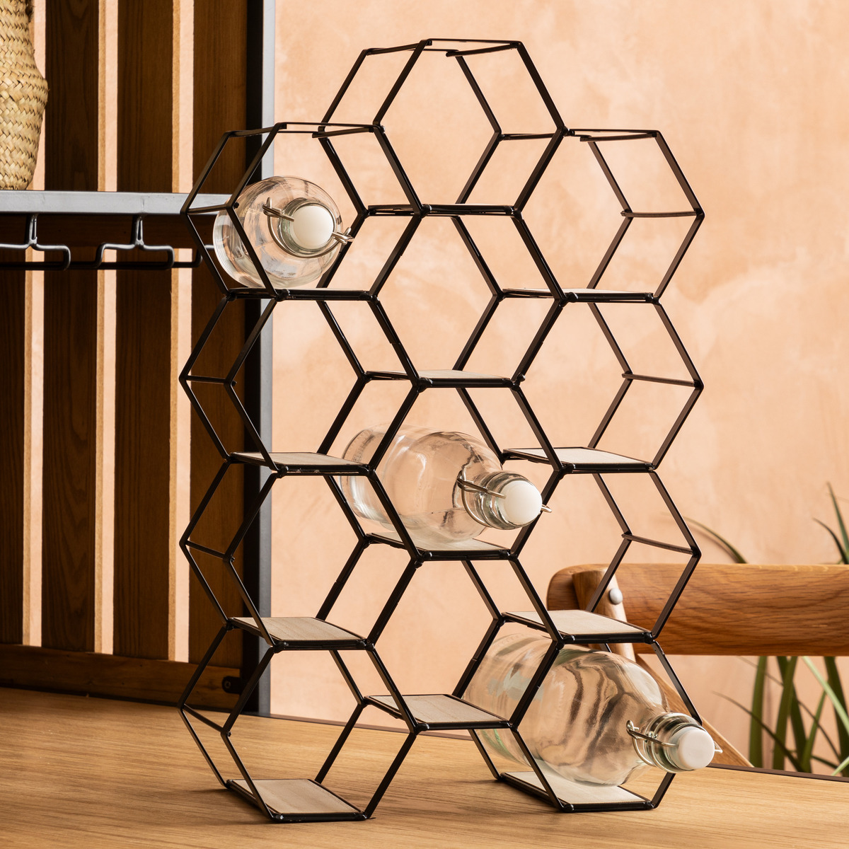 Bottle holder "Arty" Black, 12 bottles