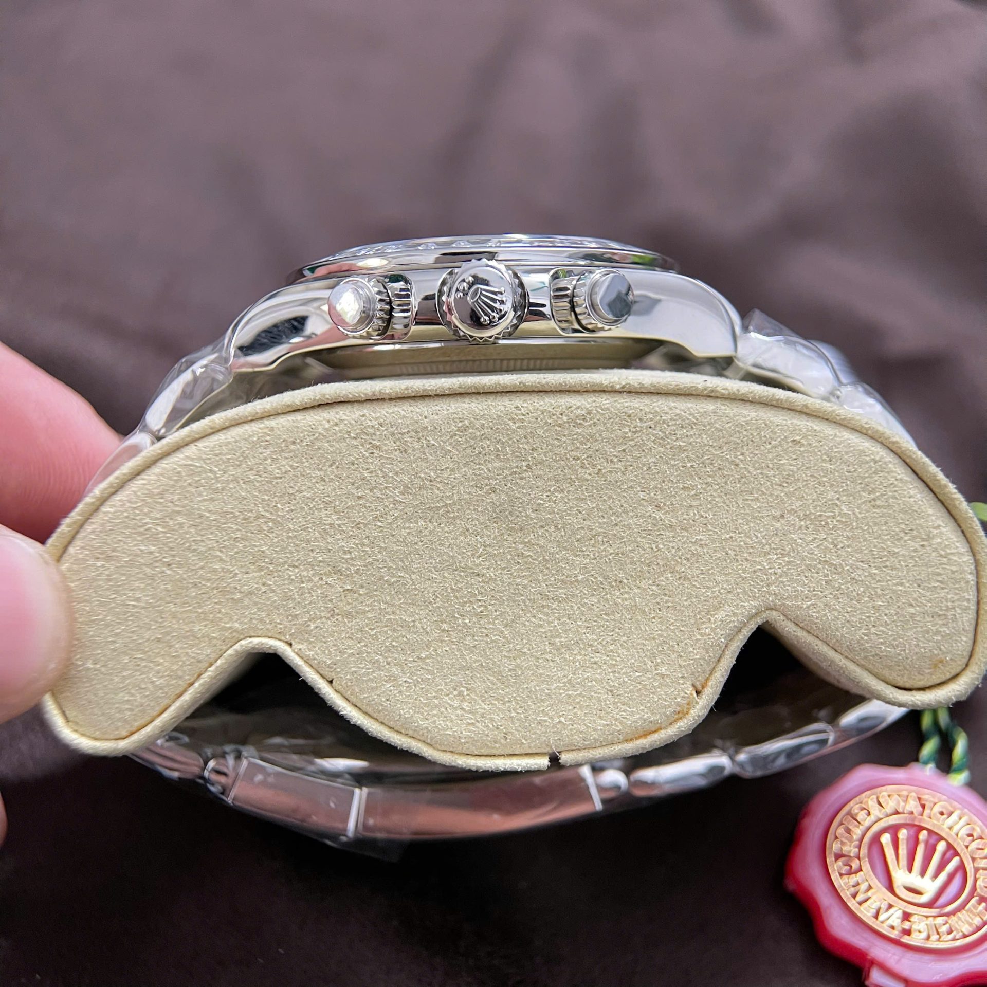 Rolex Daytona Replica Watch Custom 18K Solid White Gold Baguette Diamonds 40mm - Top club