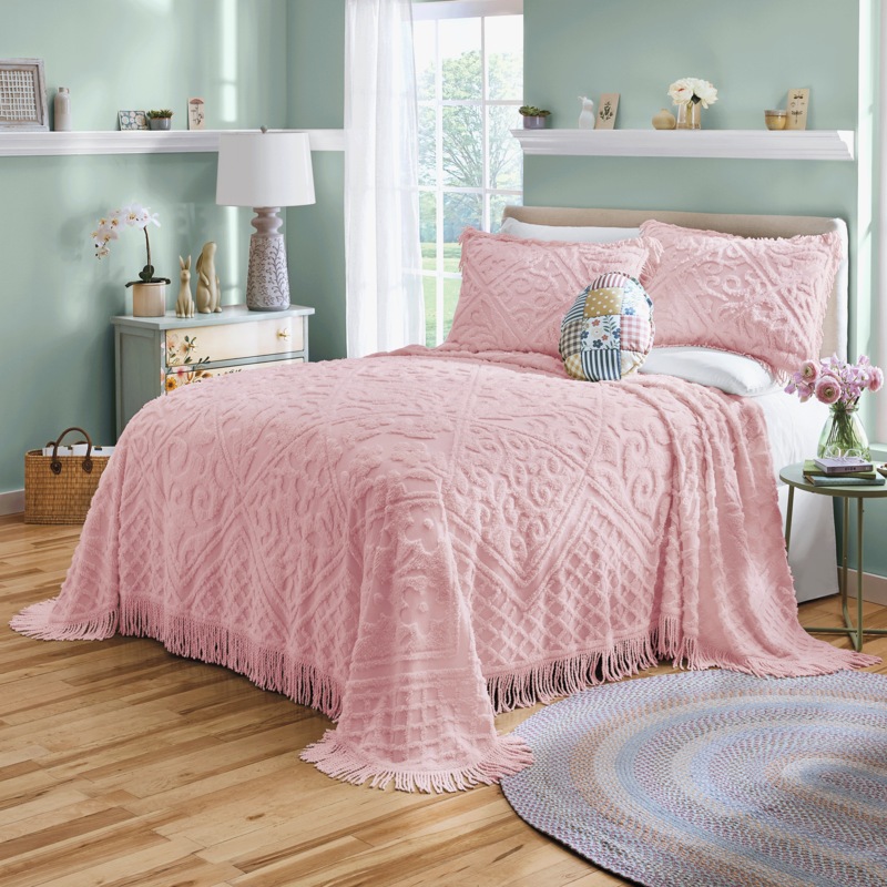 Lattice Chenille Bedspread and Sham - MIDNIGHT VELVET CATALOG