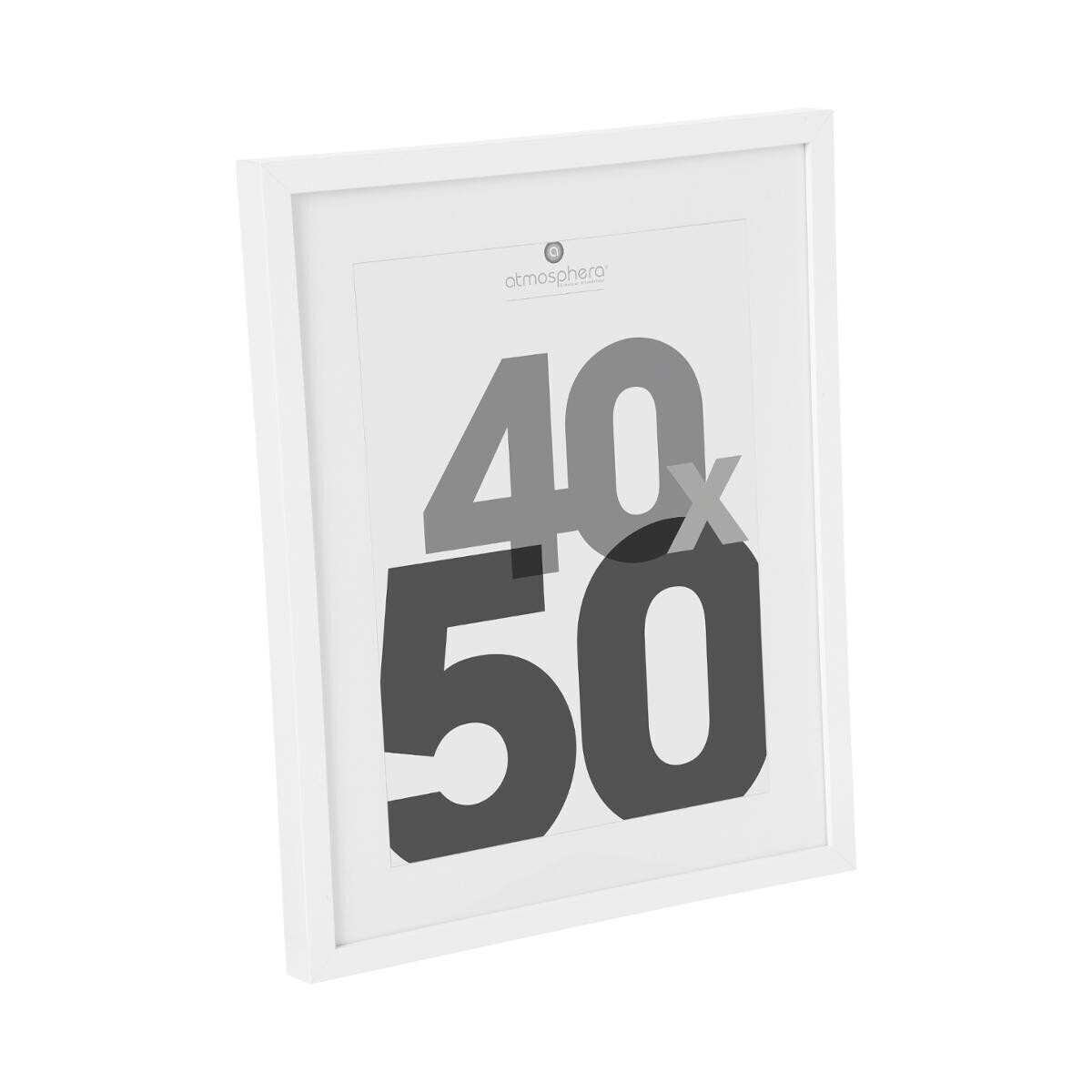 Wooden photo frame"Eva" White, 40x50 cm