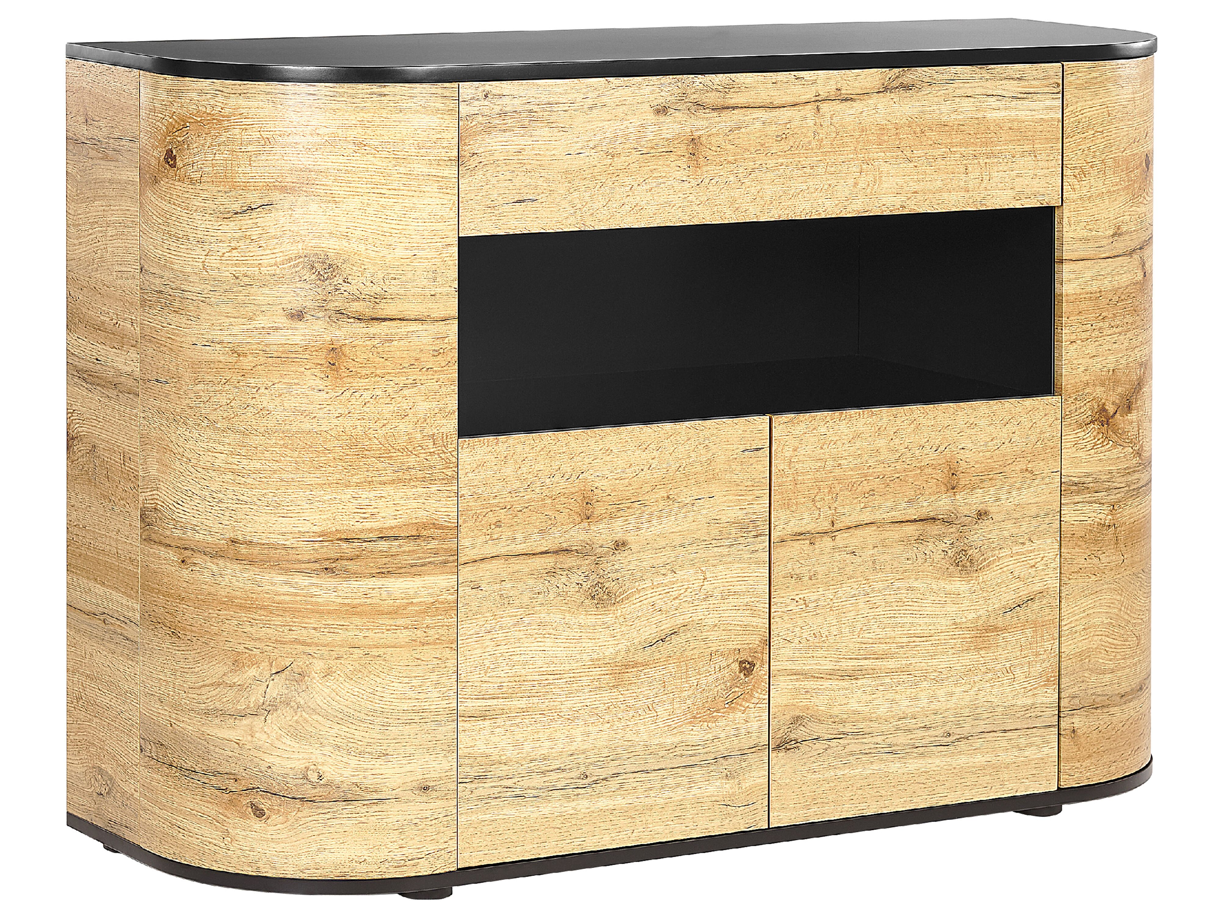 2 Door Sideboard JEROME Brown/ Black
