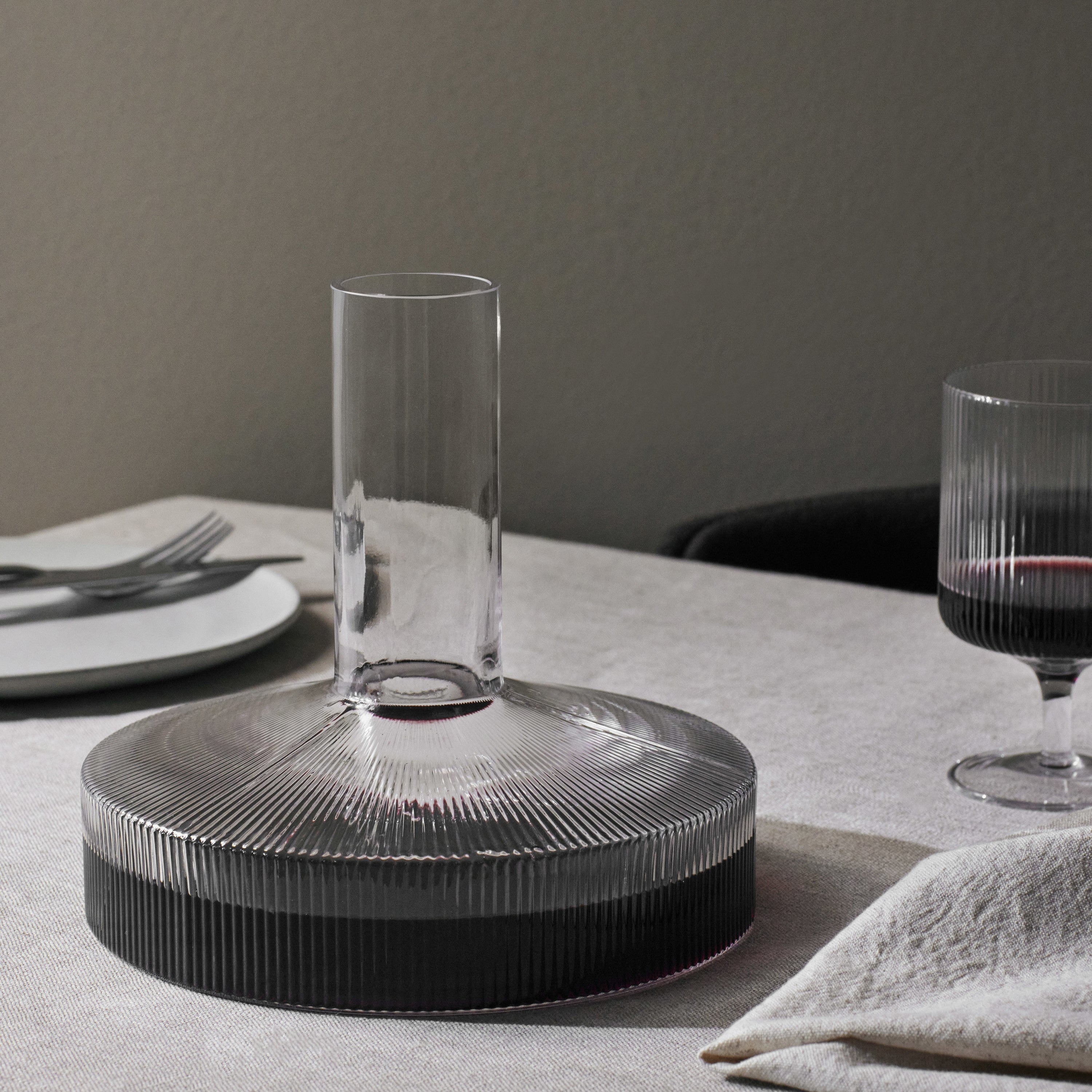 Ferm Living Ripple Decanteerkaraf - Clear