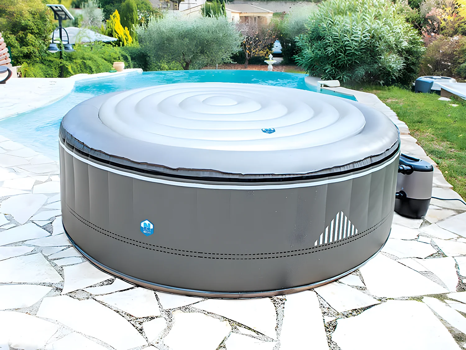 Couvercle gonflable pour spa gonflable rond 6 places Ø 165 cm - Netspa