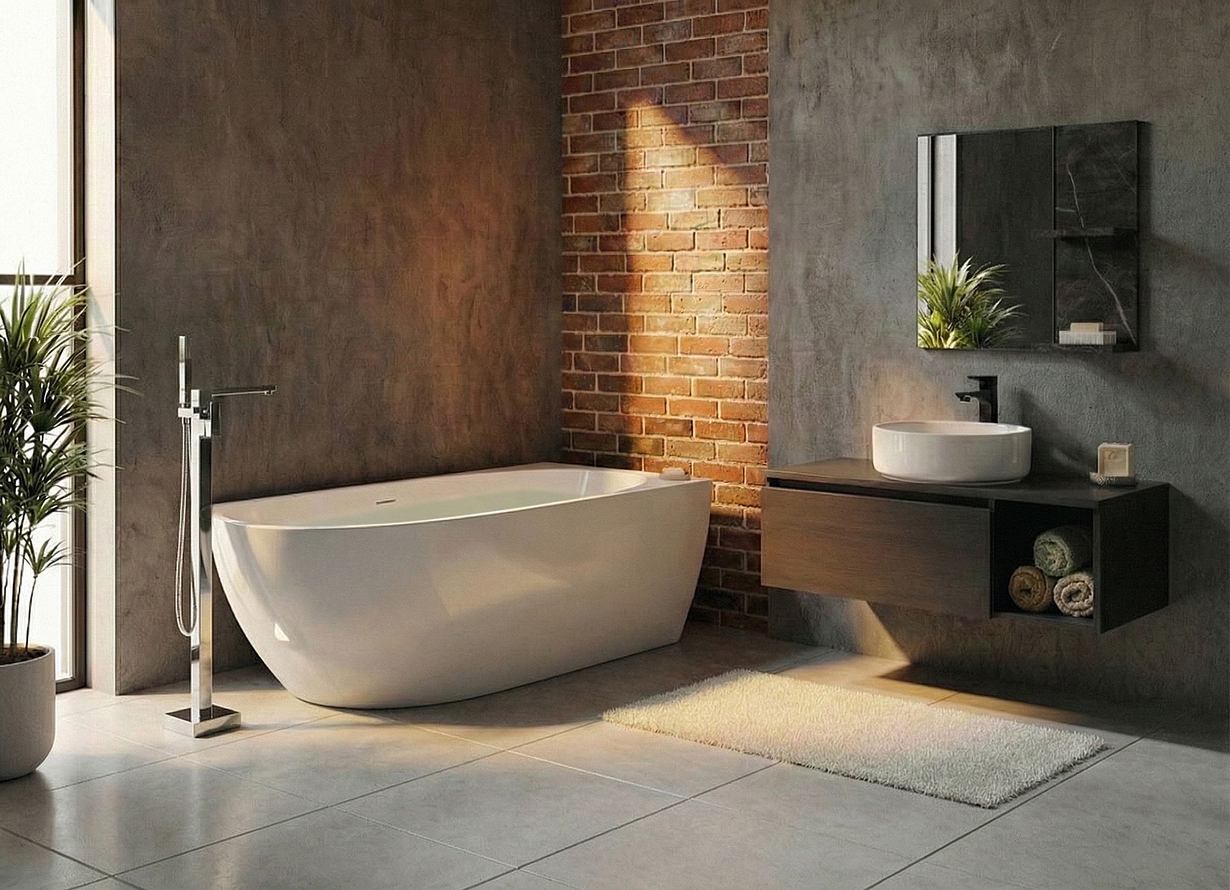Corner Bath PARNAIBA Left Hand 1700 x 800 mm White