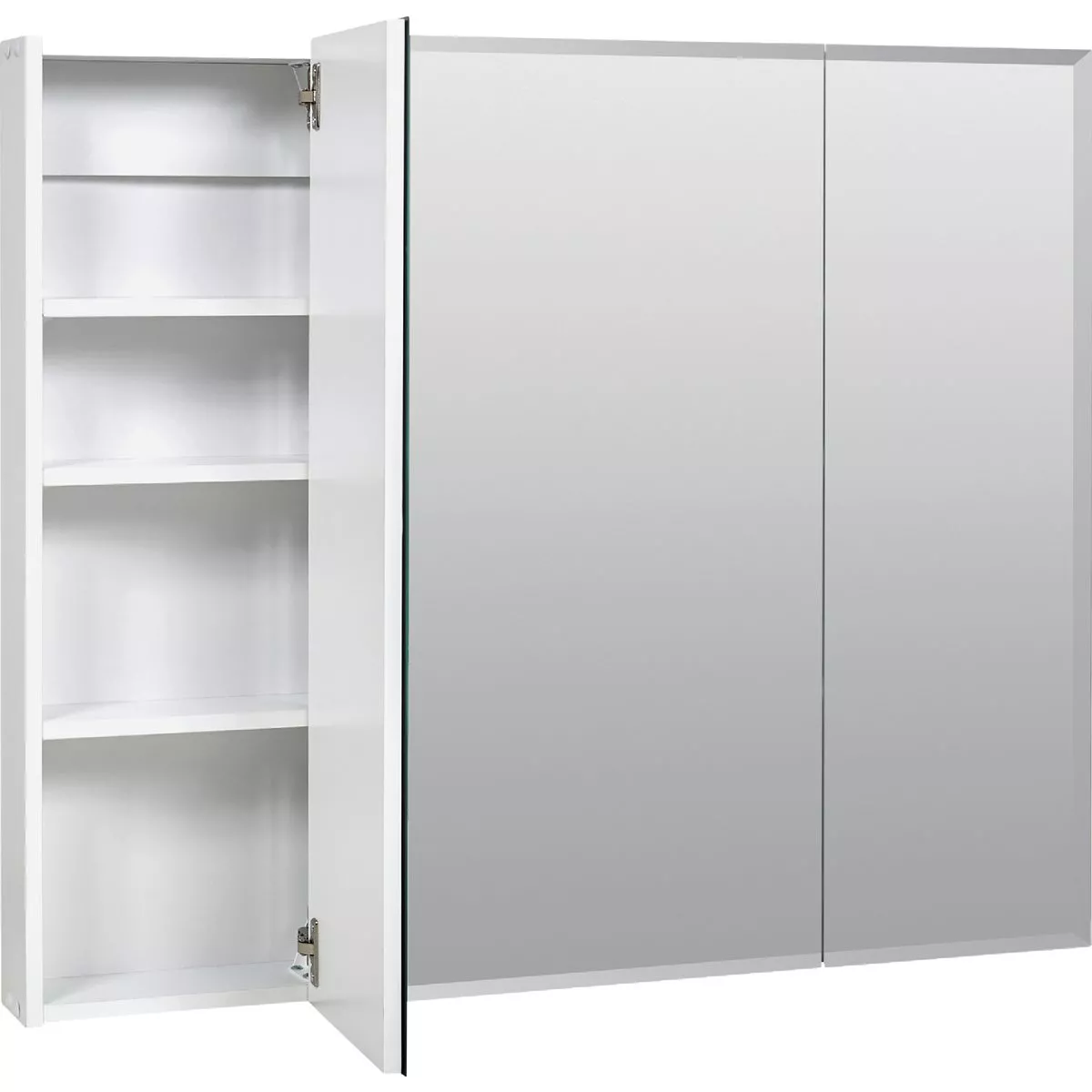 Zenith Frameless Beveled 35-7/8 In. W x 29-7/8 In. H x 4-1/2 In. D Tri-View Surface Mount Medicine Cabinet