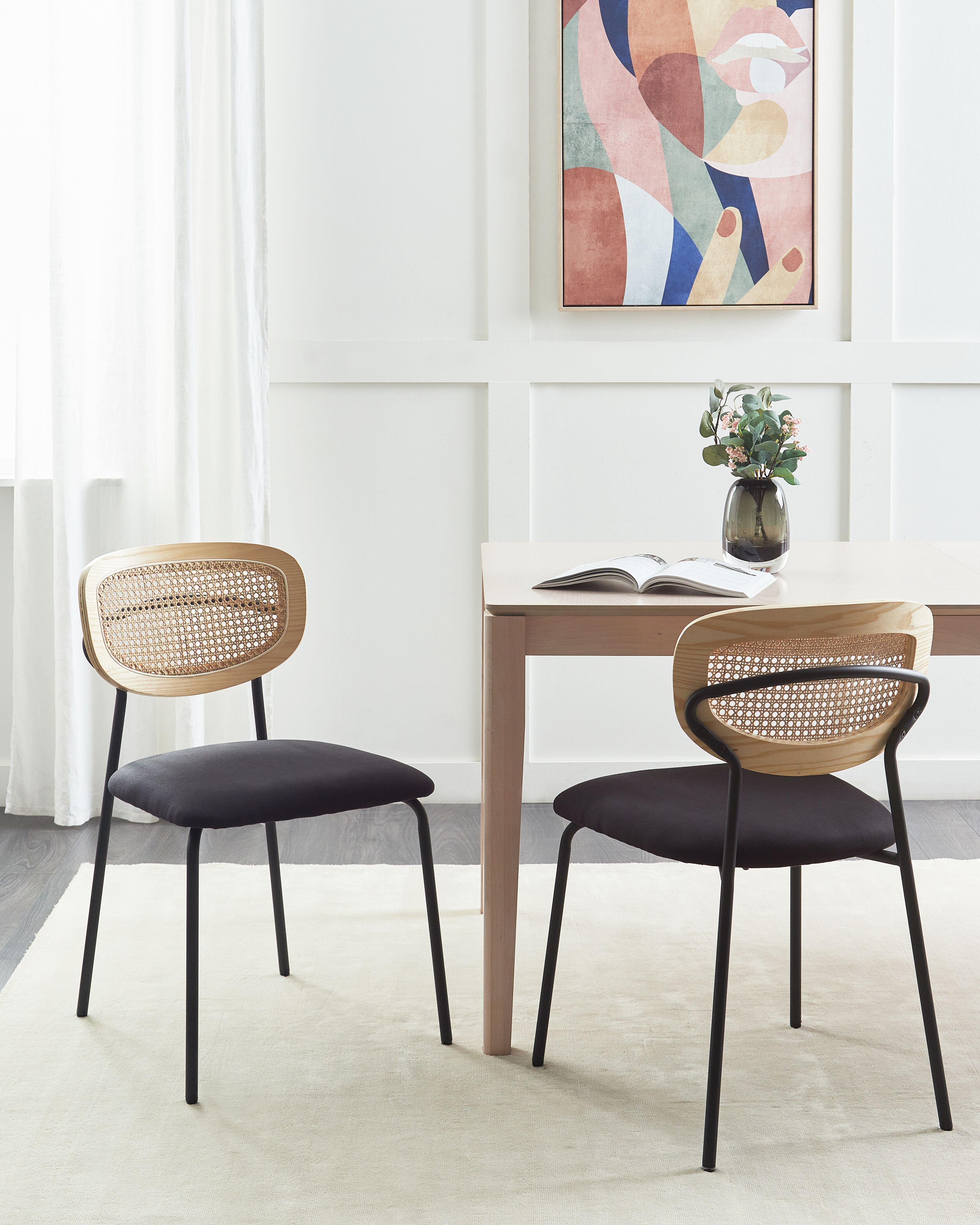 Set of 2 Dining Chairs MAYETTA Metal Black