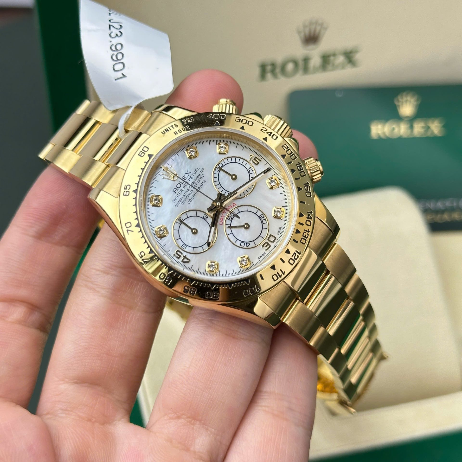 Rolex Daytona 116508 Gold Wrapped Replica 11 Watch Dial Mother Of Pearl 40mm - Top club