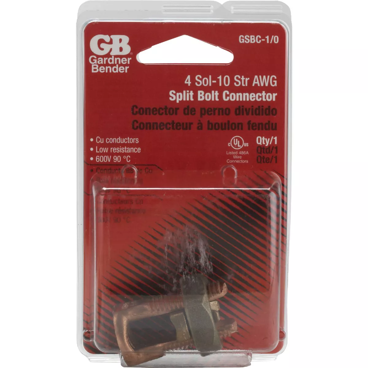 Southwire #4 STR to 1/0 STR Copper Alloy Split Bolt Connector