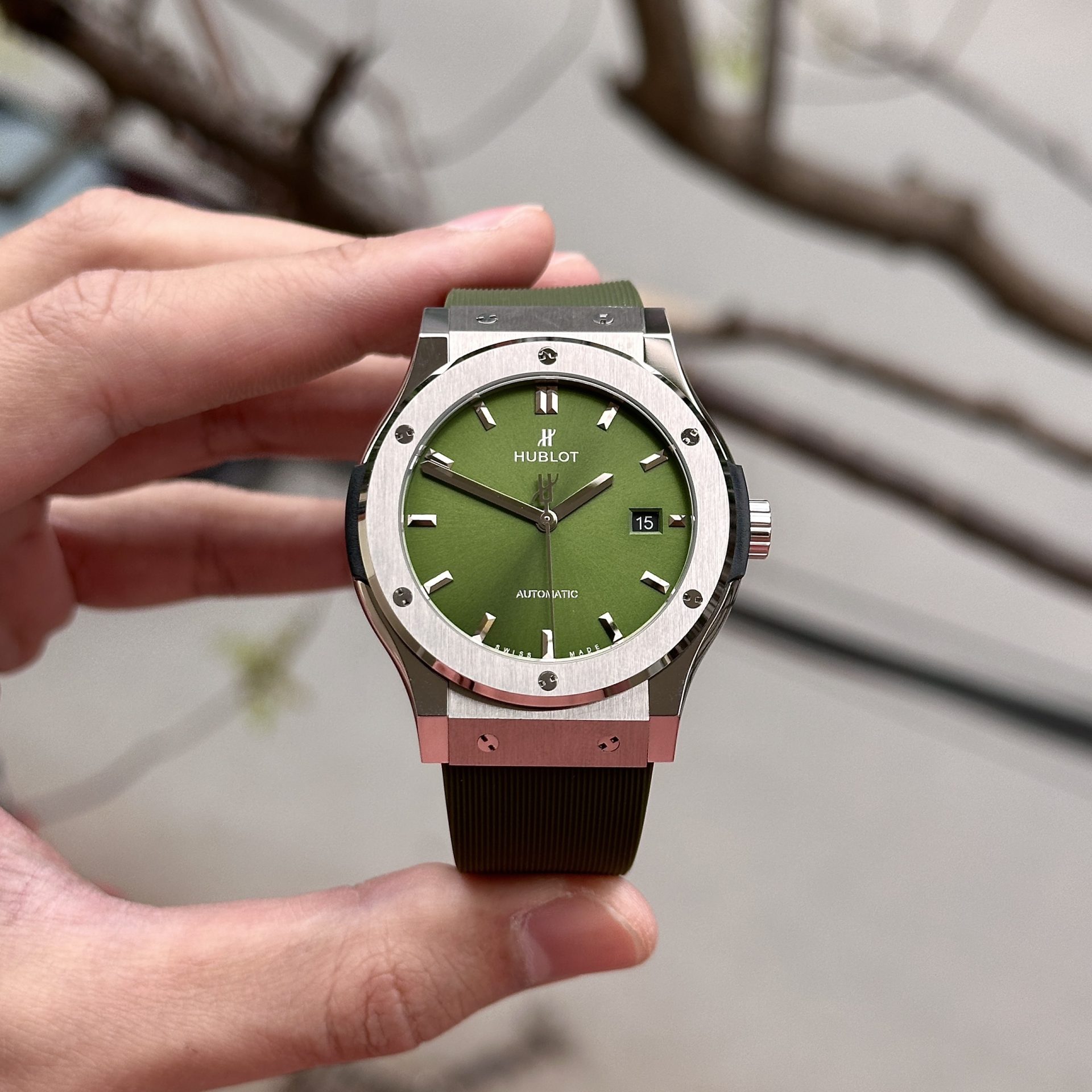 Hublot Replica 11 Watch Classic Fusion Green Dial Factory JJ+ 42mm - Top club