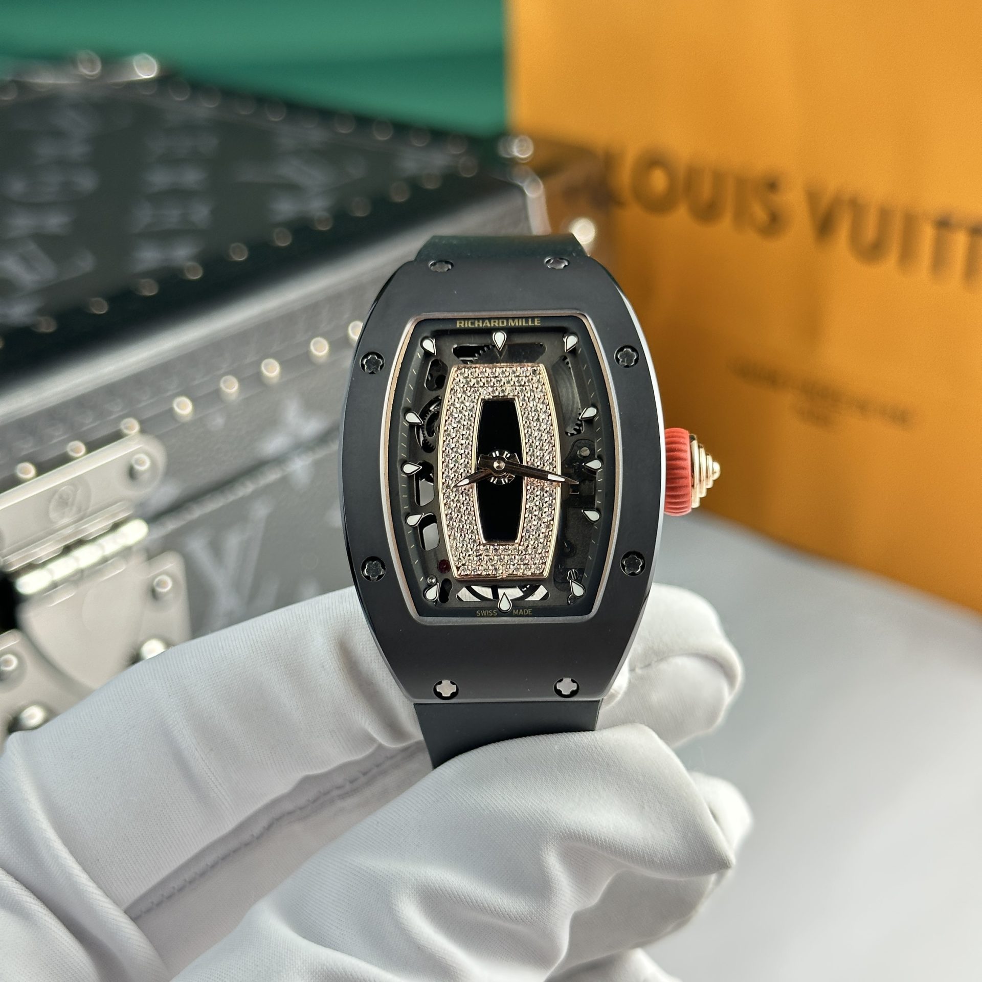 Richard Mille Best Replica Watch RM07 Black Ceramic 36mm - Elite Watch Atelier