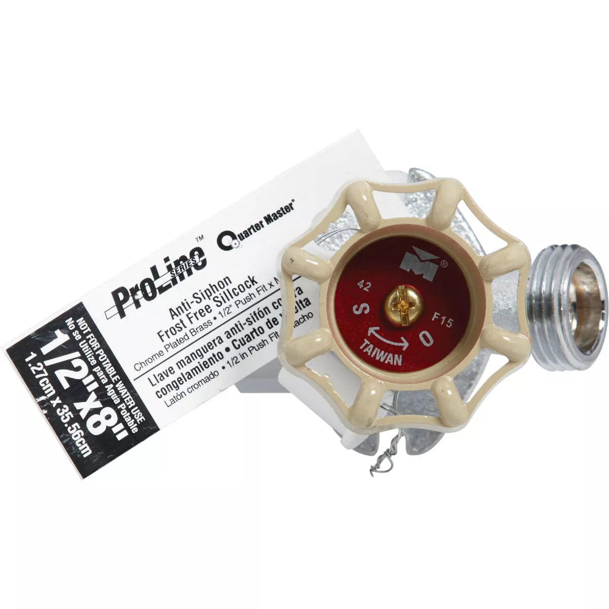 ProLine Chrome Plated Brass 1/2 In. PF x 3/4 In. MHT x 8 In. Anti-siphon Frost Free Sillcock