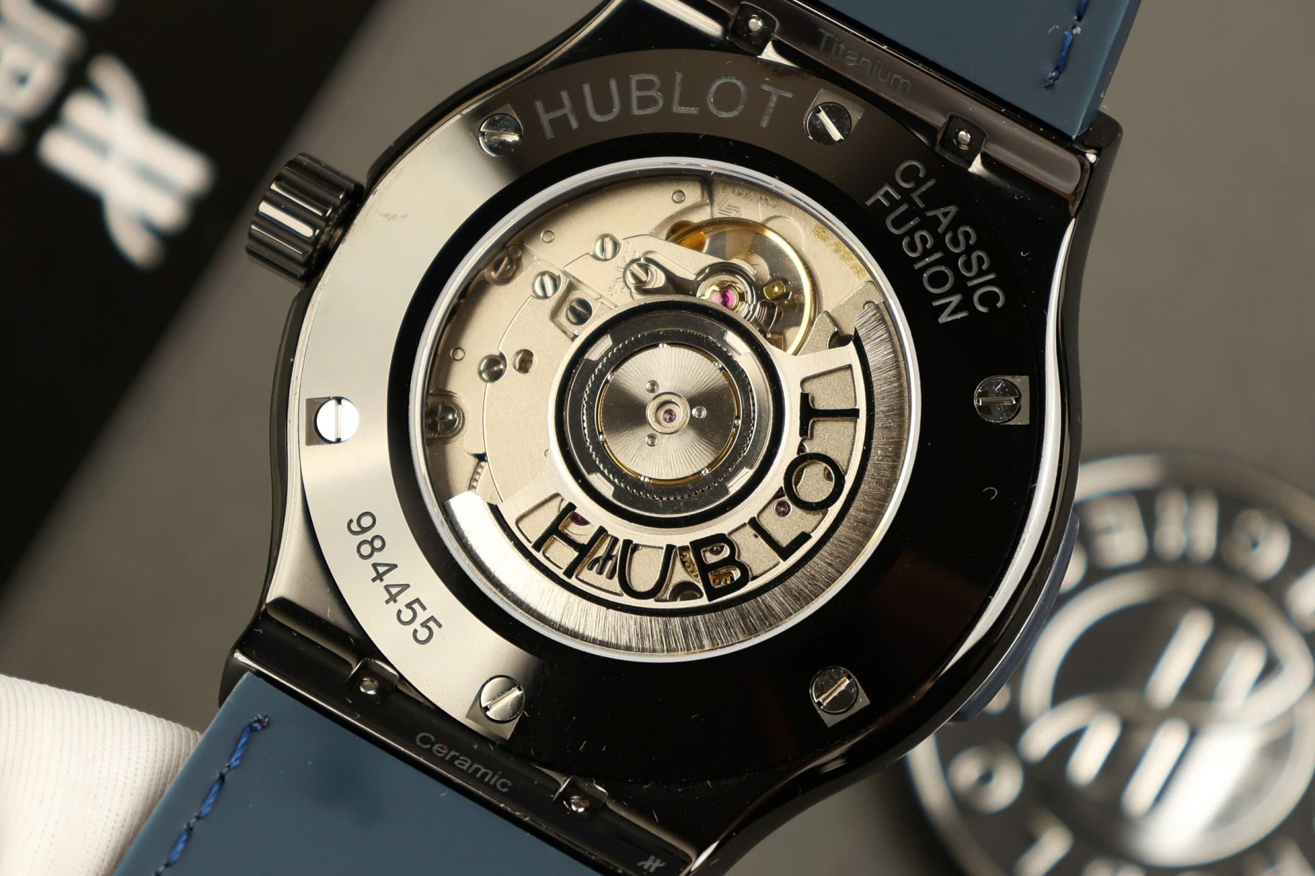 Hublot Classic Fusion Ceramic Best Replica 11 Watch Blue Rubber Strap 42mm - Top club