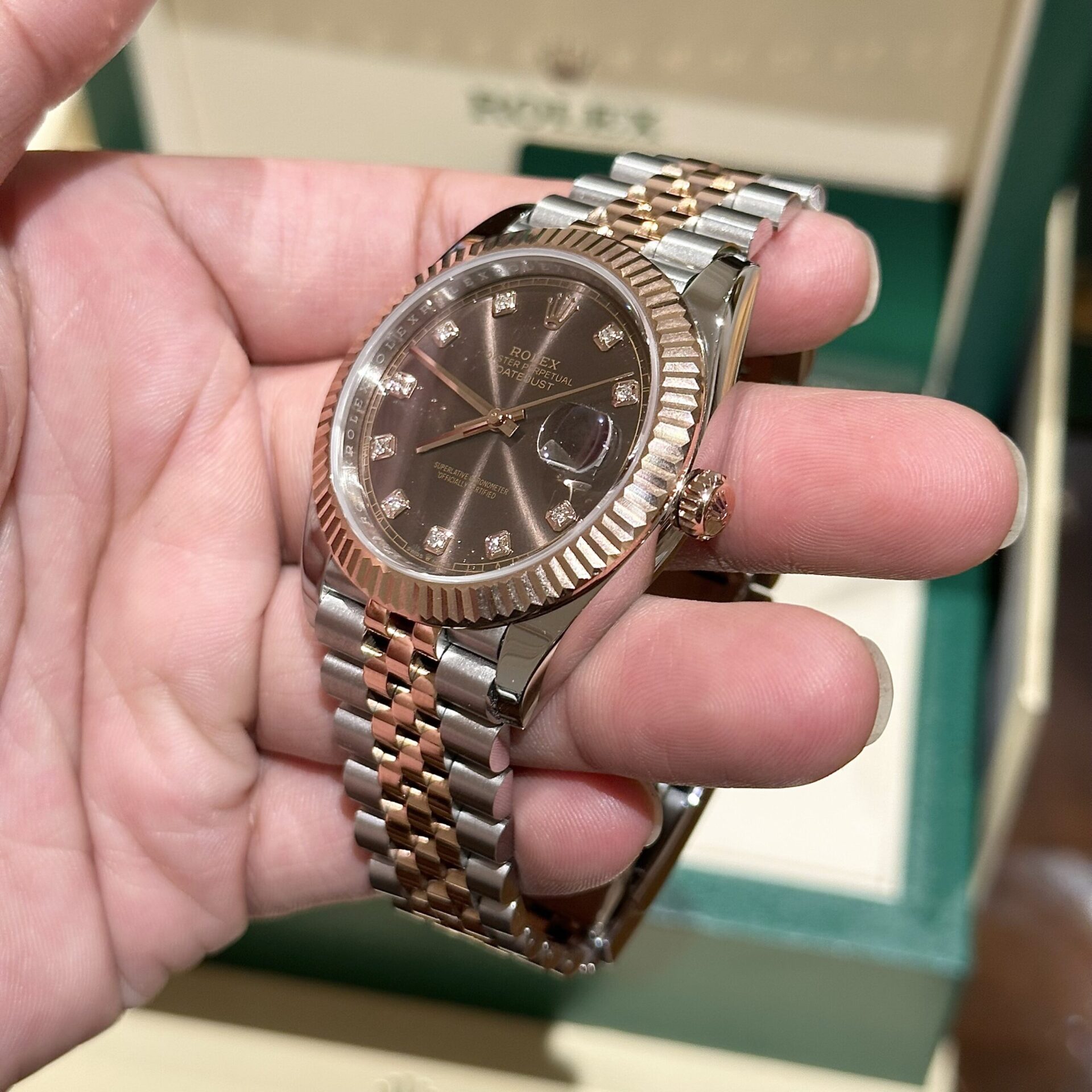 Rolex Replica 1:1 Watch DateJust Chocolate Dial EW Factory 41mm - Top club