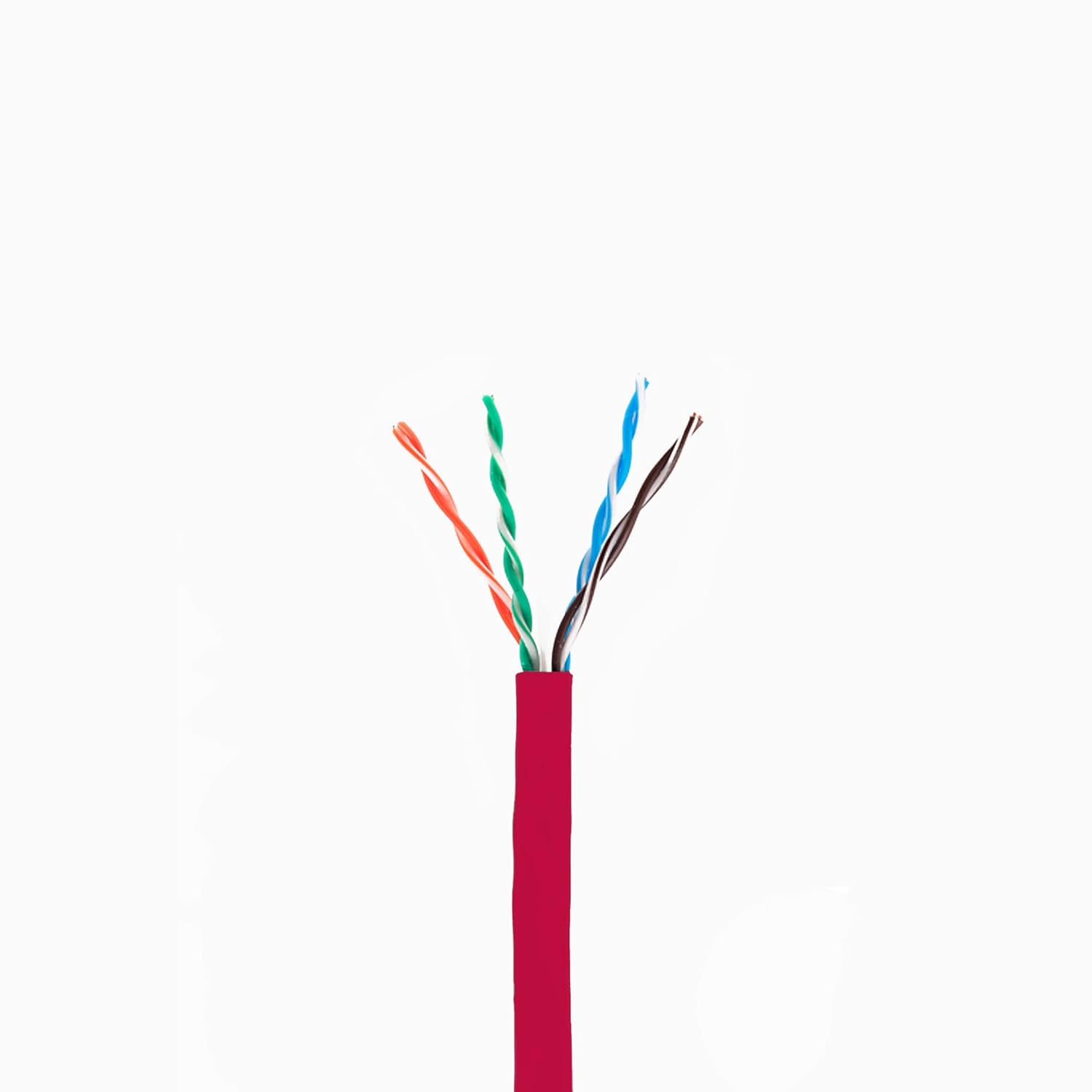 DG Cat6 Riser (CMR), 1000ft, Unshielded, 24AWG, with Spline (+), Solid Bare Copper, 600MHz, ETL Listed, Indoor/Home/Commercial Use, Bulk Ethernet Cable, Red