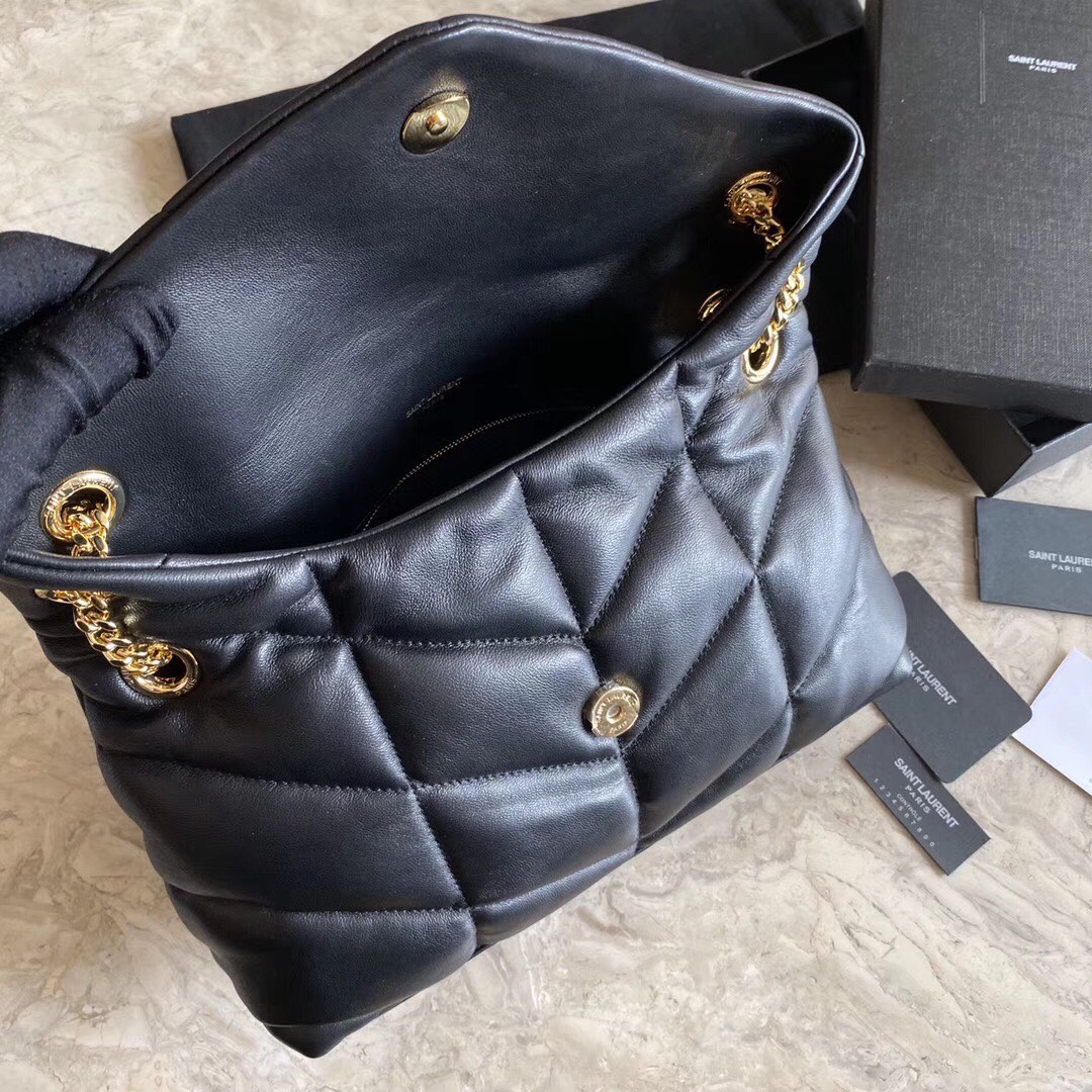 PUFFER MEDIUM BAG IN QUILTED LAMBSKIN1:1High-quality replica