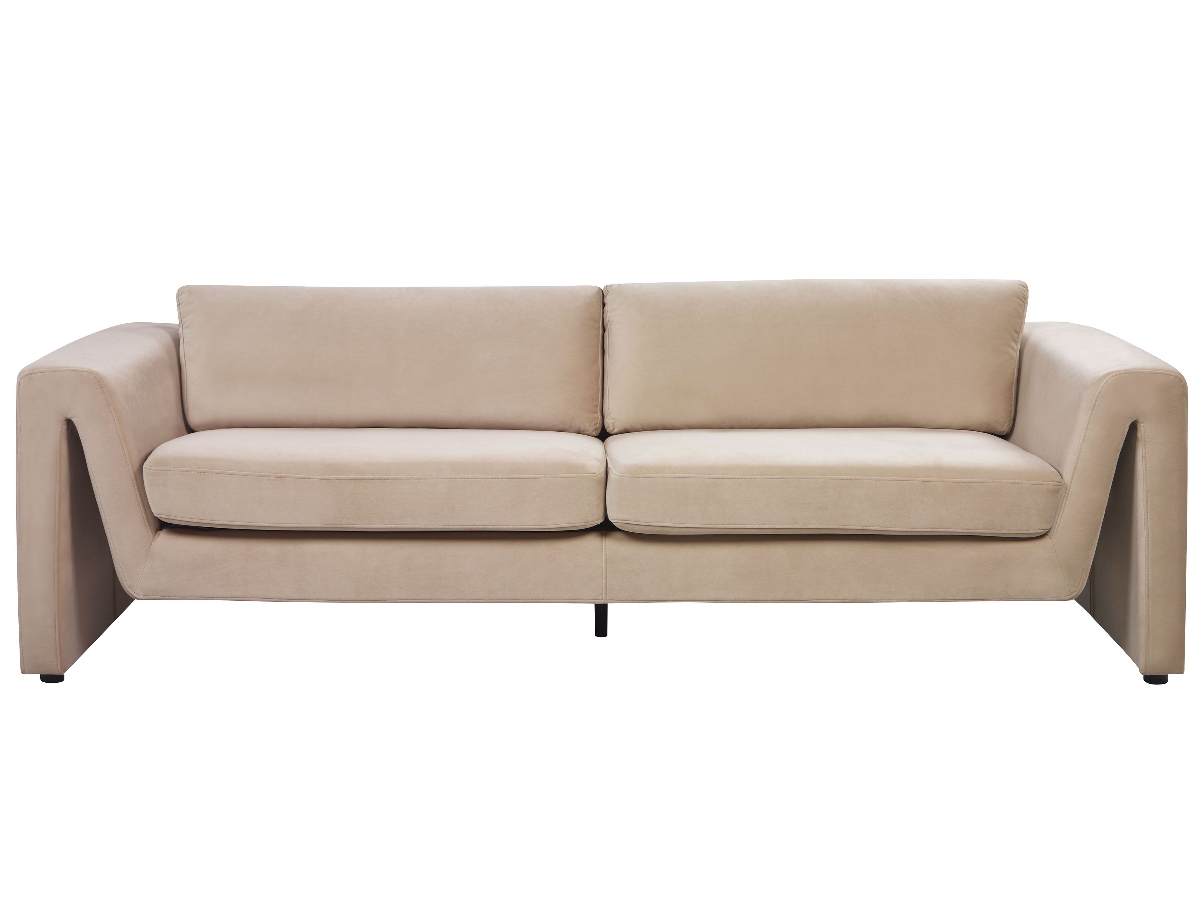 Sofa 3 Seater MAUNU Velvet Sand Beige
