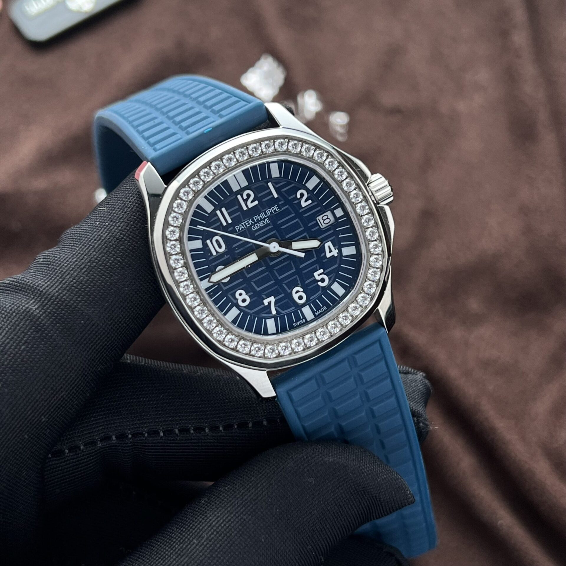 Patek Philippe Aquanaut 5067 Fake Watch Blue Dial Rubber Strap PPF Factory 35.6mm - Top club