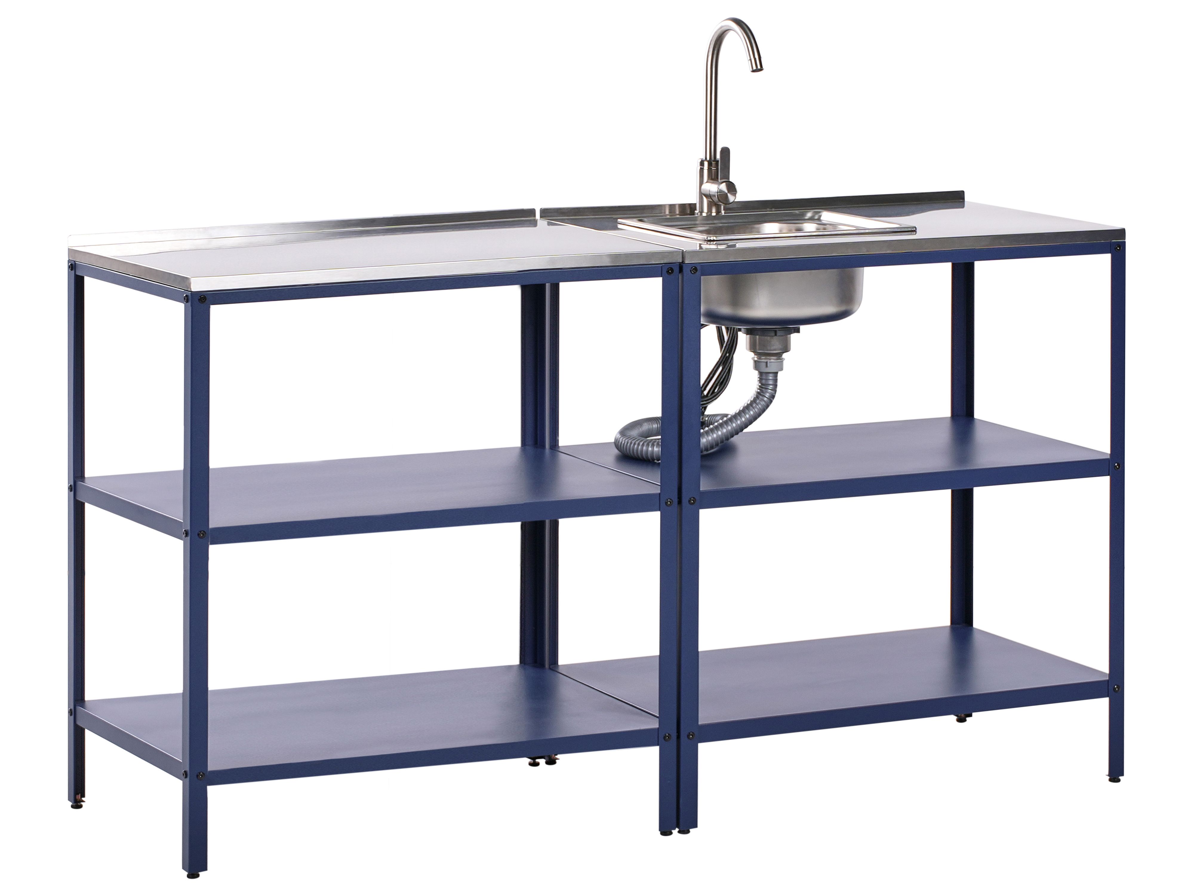 2 Piece Outdoor Kitchen Set with Sink VILAMA Blue
