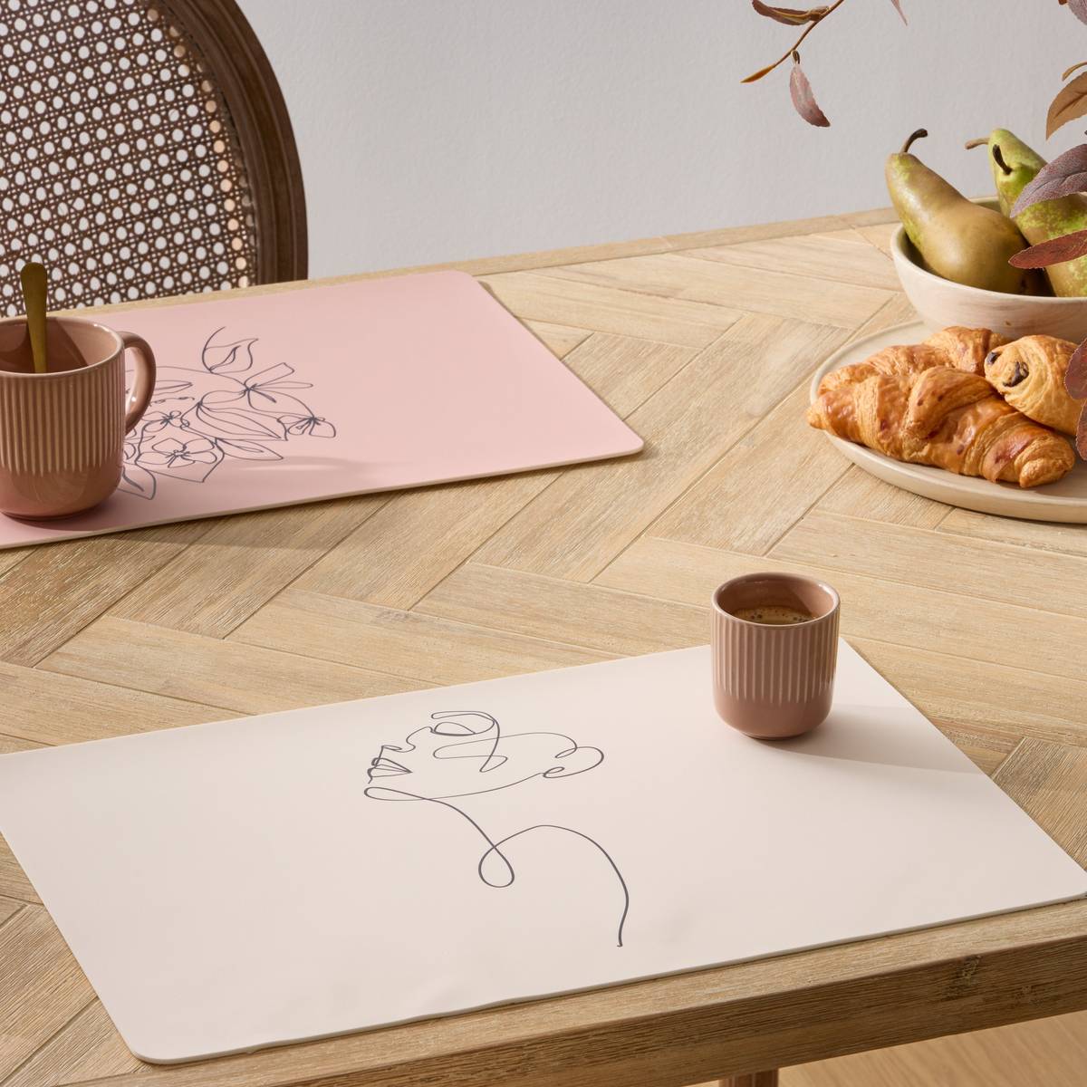 Placemat "Face" Pu - Polyurethane, 45x30 cm
