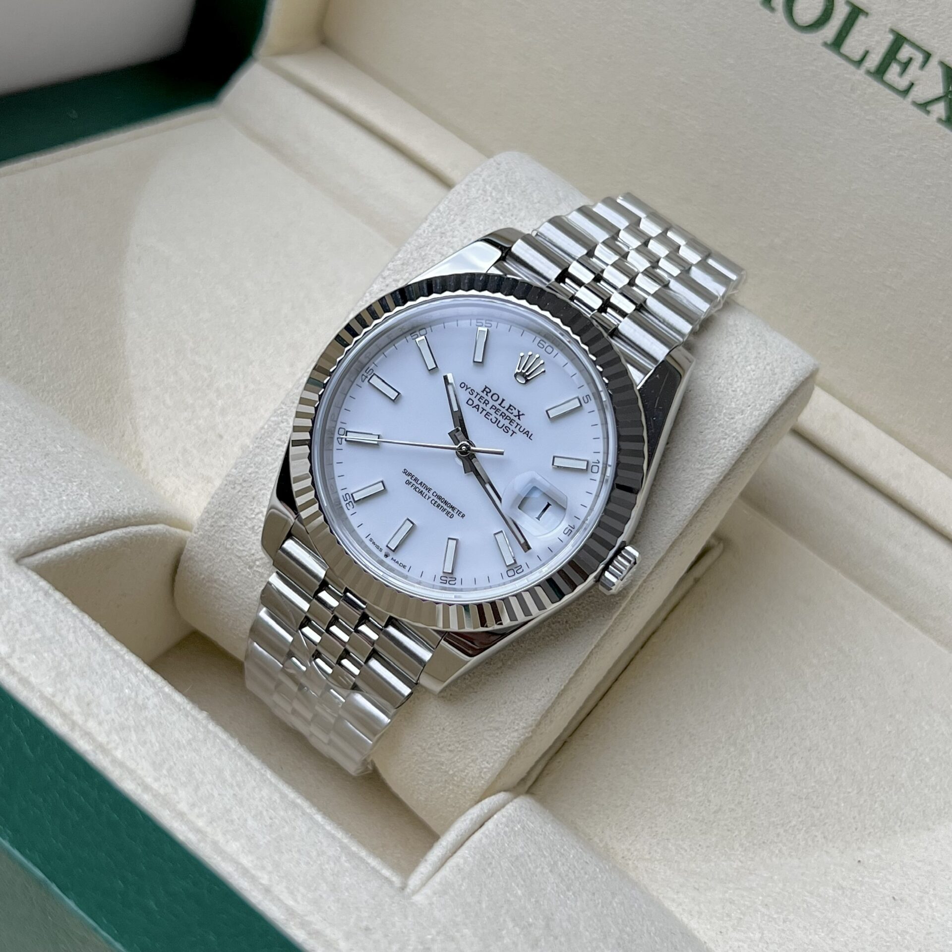 Rolex DateJust 126334 Replica Watch White Enamel Clean Factory 41mm - Top club
