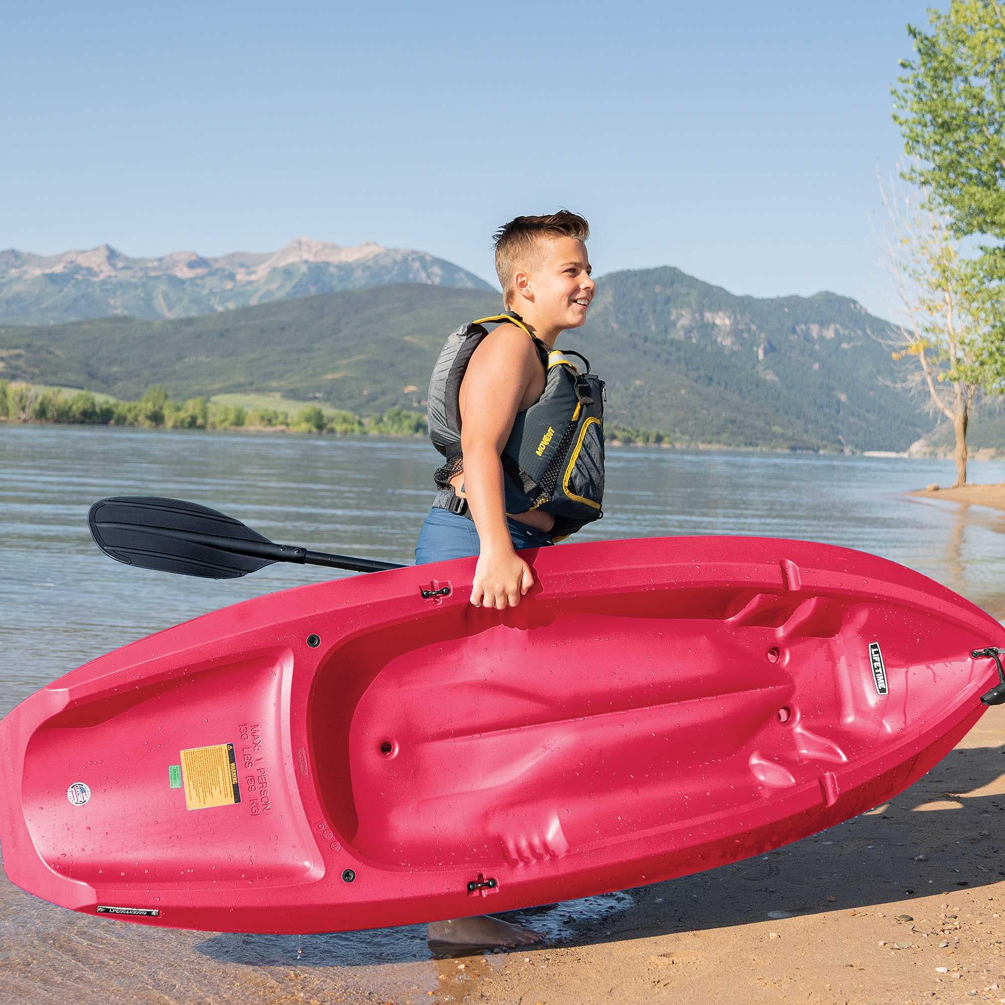 Lifetime Wave 6 ft Youth Kayak, Fire Red (91401) - Image 11