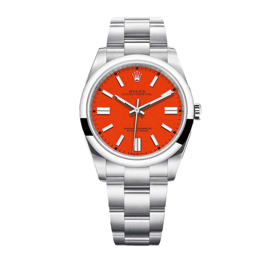Rolex Oyster Perpetual Red Dial 126000 Replica - Elite Watch Atelier