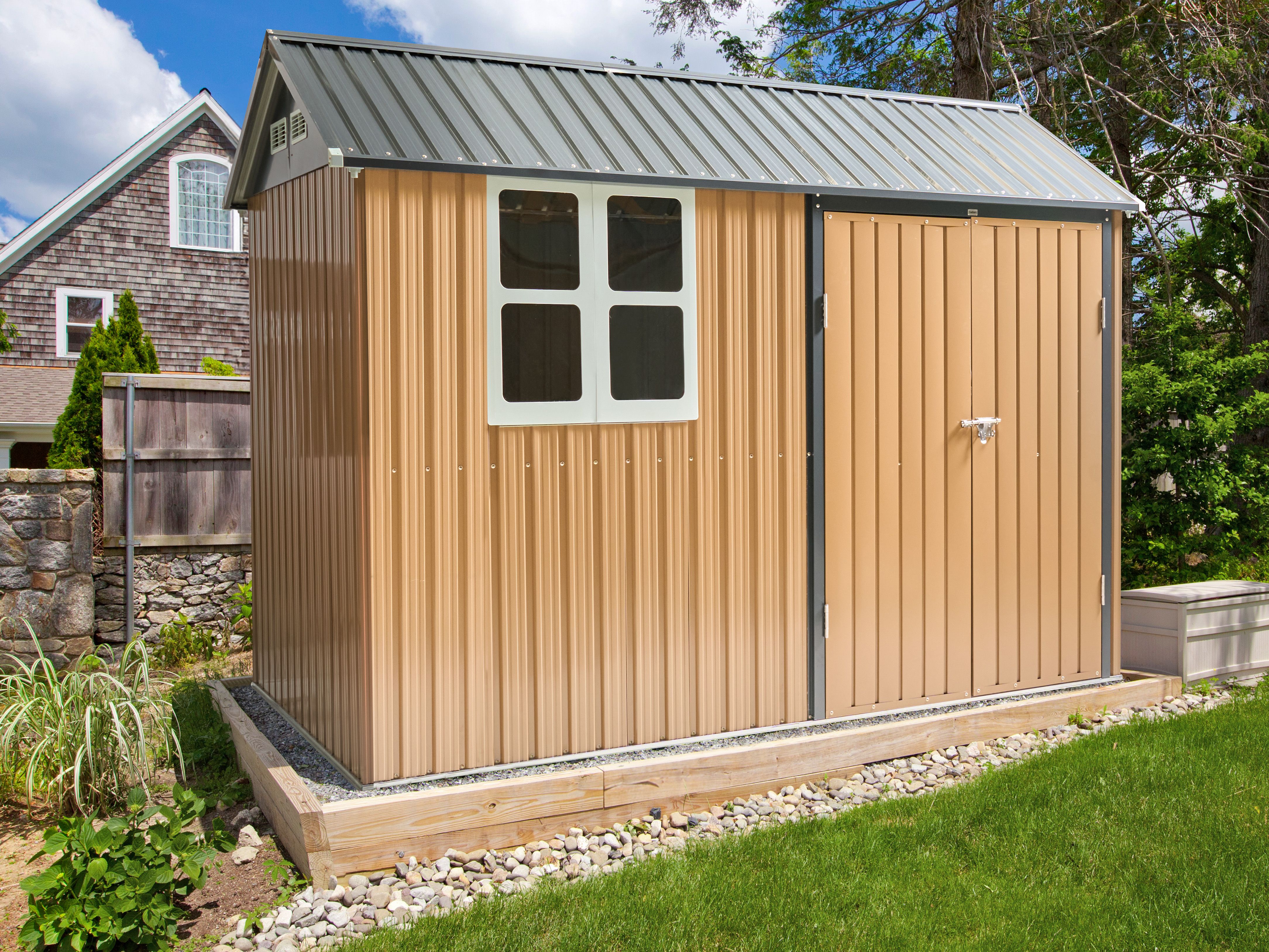 Garden Shed NOCCIANO 313 cm 220 cm Brown