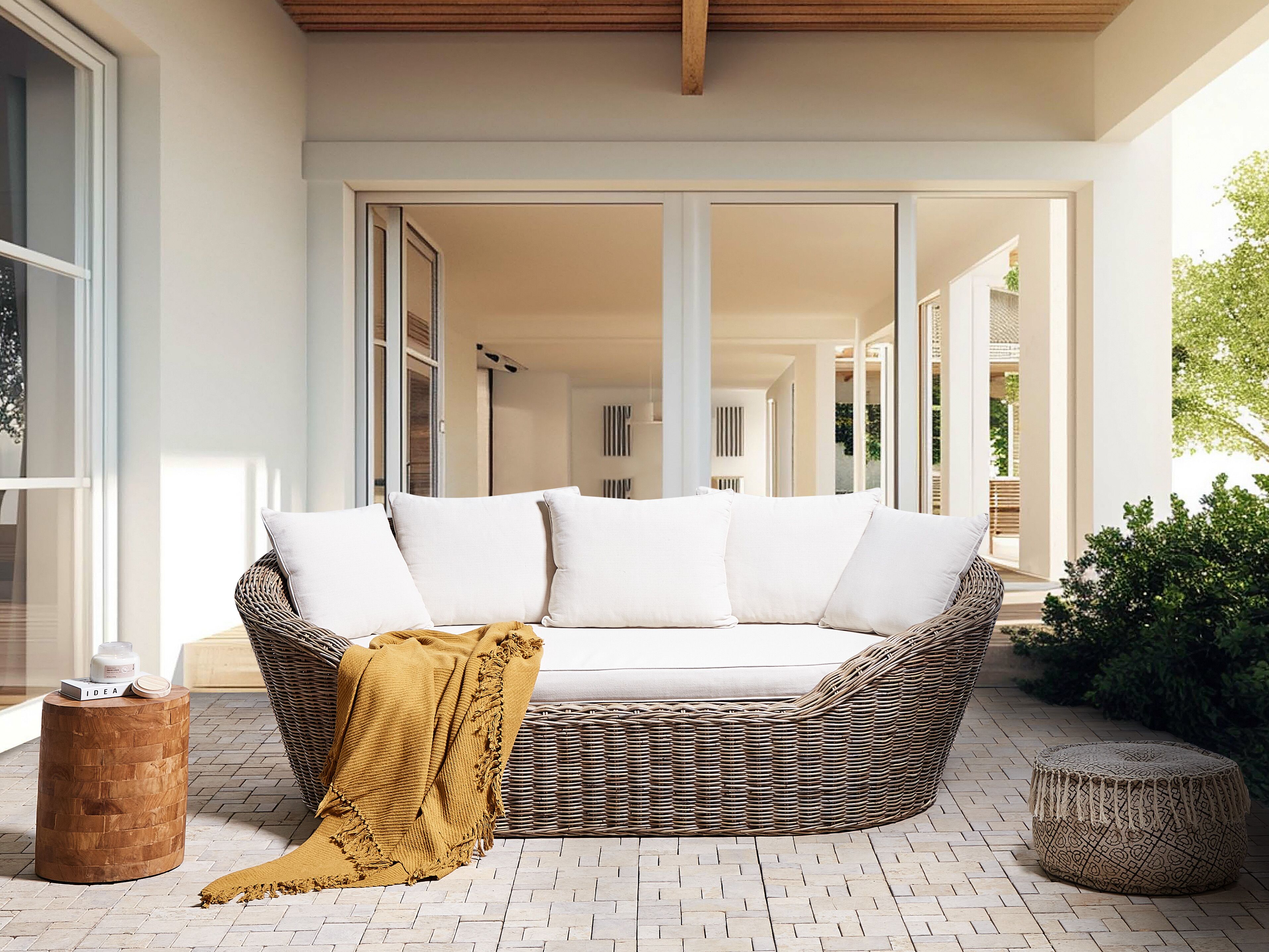 Garden Daybed CAVO Rattan Natural